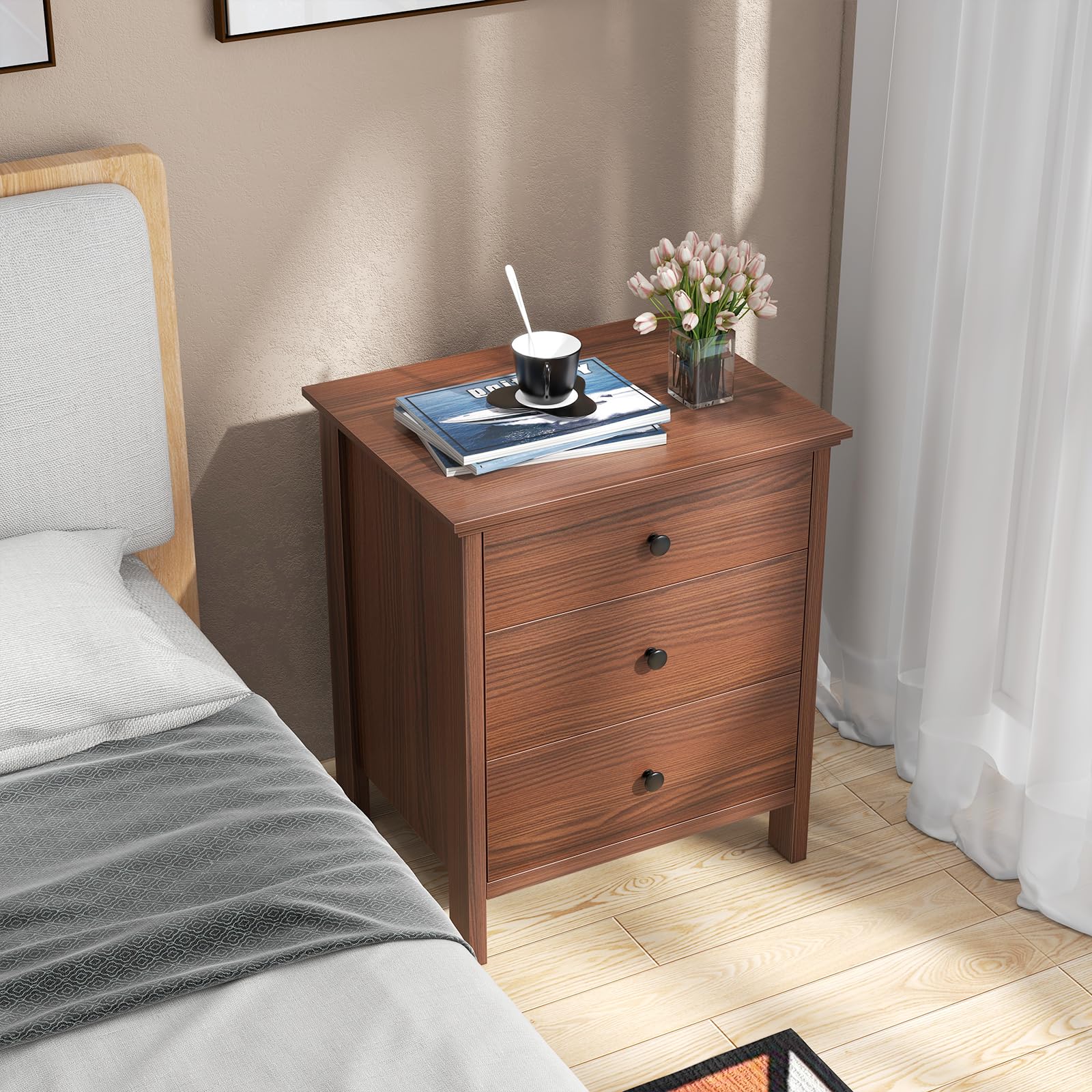 KOMFOTT 3 Drawers Nightstand Set of 1/2