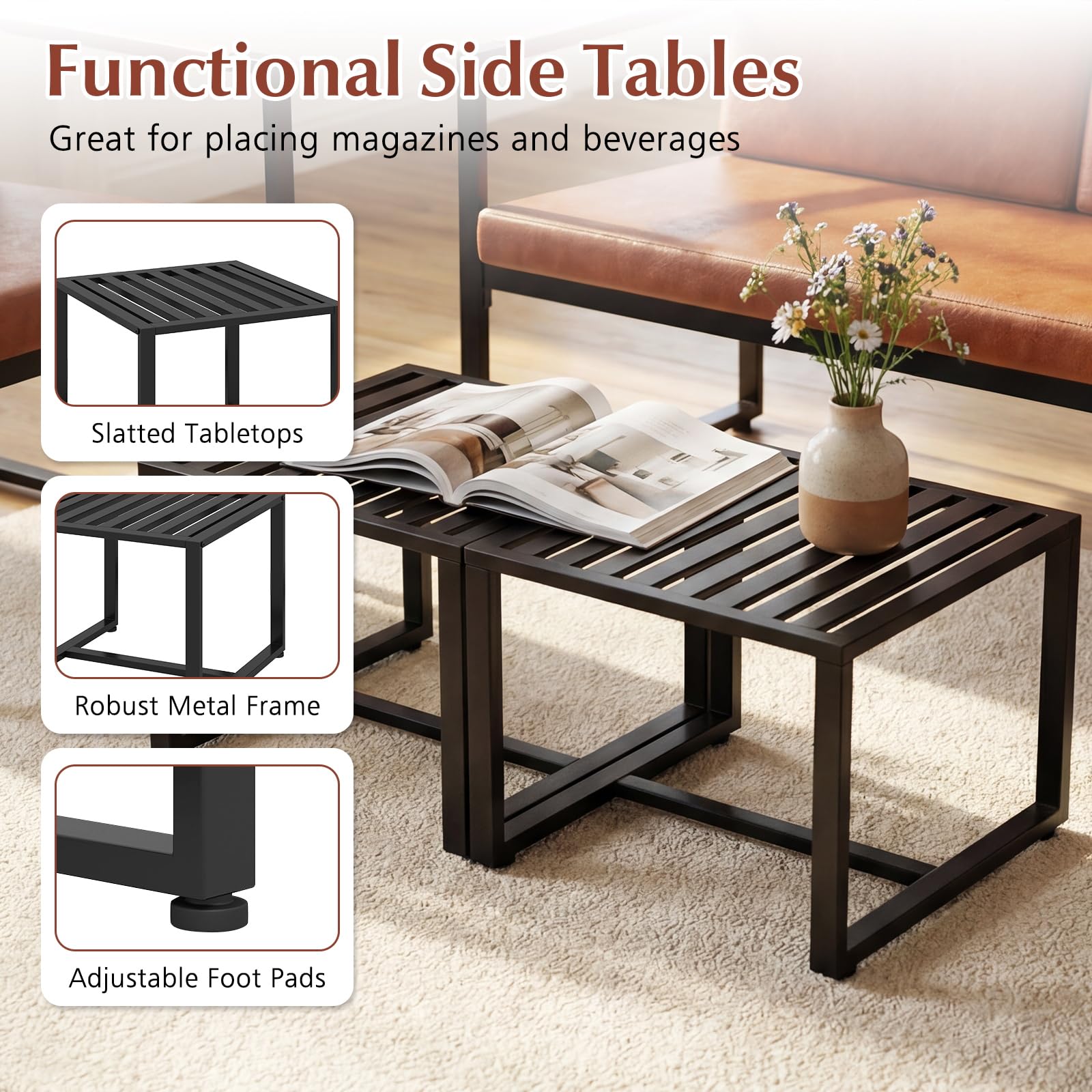 KOMFOTT Set of 2 Outdoor Side Tables