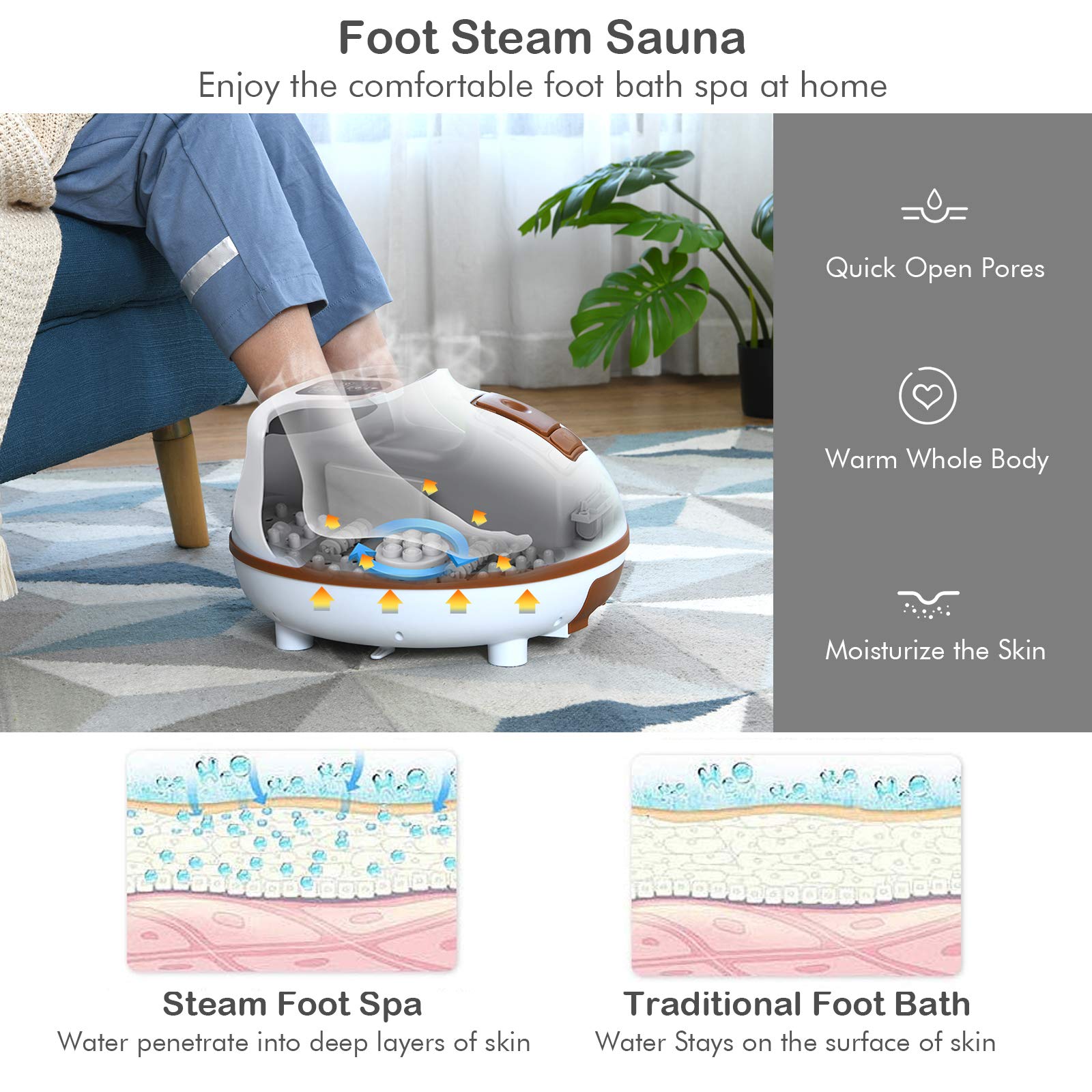 Buy Steam Foot Sauna Massage Machine w/Pedicure Massage Buy Steam Foot Sauna Massage Machine w/Pedicure Massage