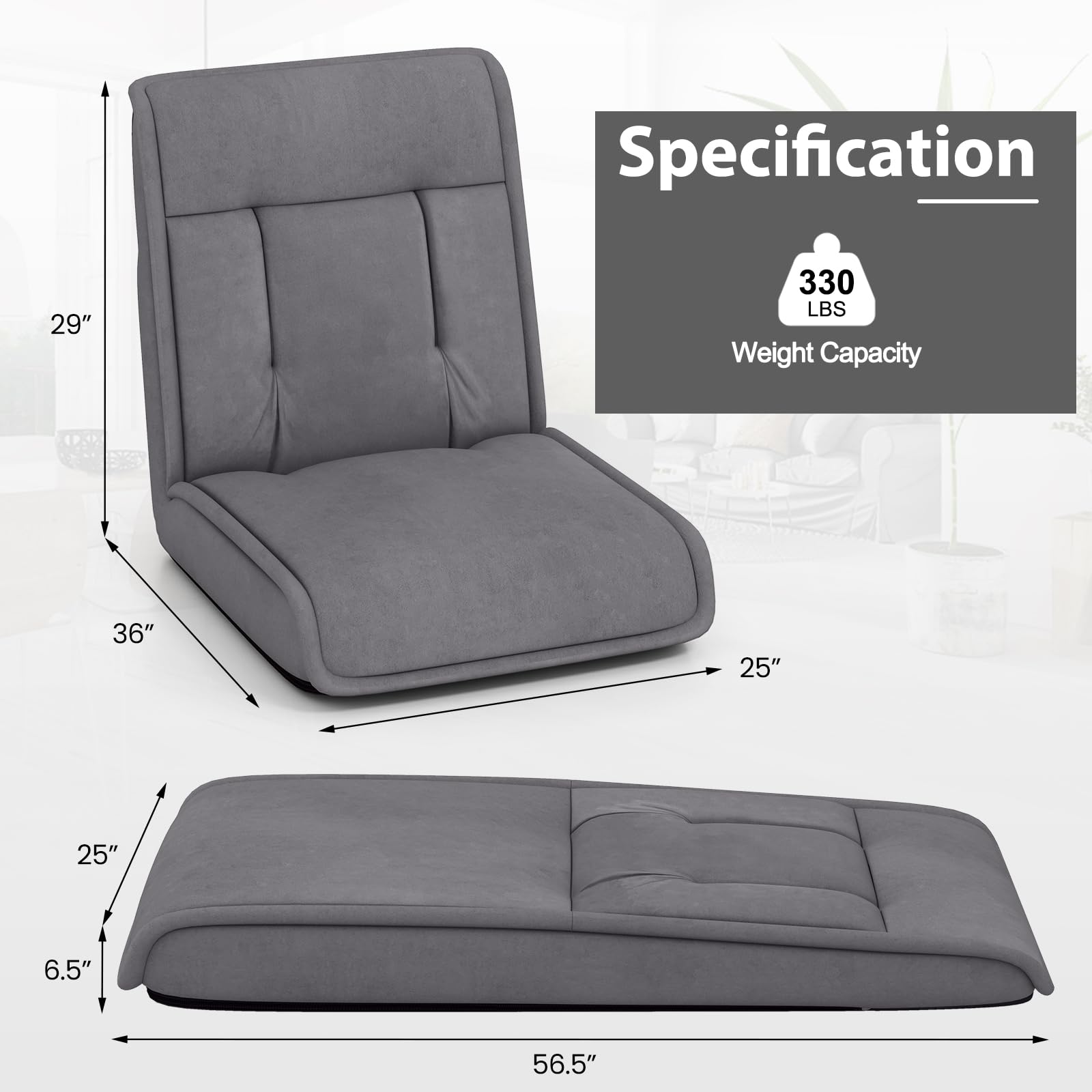 KOMFOTT Floor Chair with Back Support