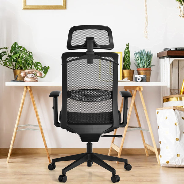 Ergonomic Office Chair, Mesh Desk Chair Back Support with Adjustable Headrest