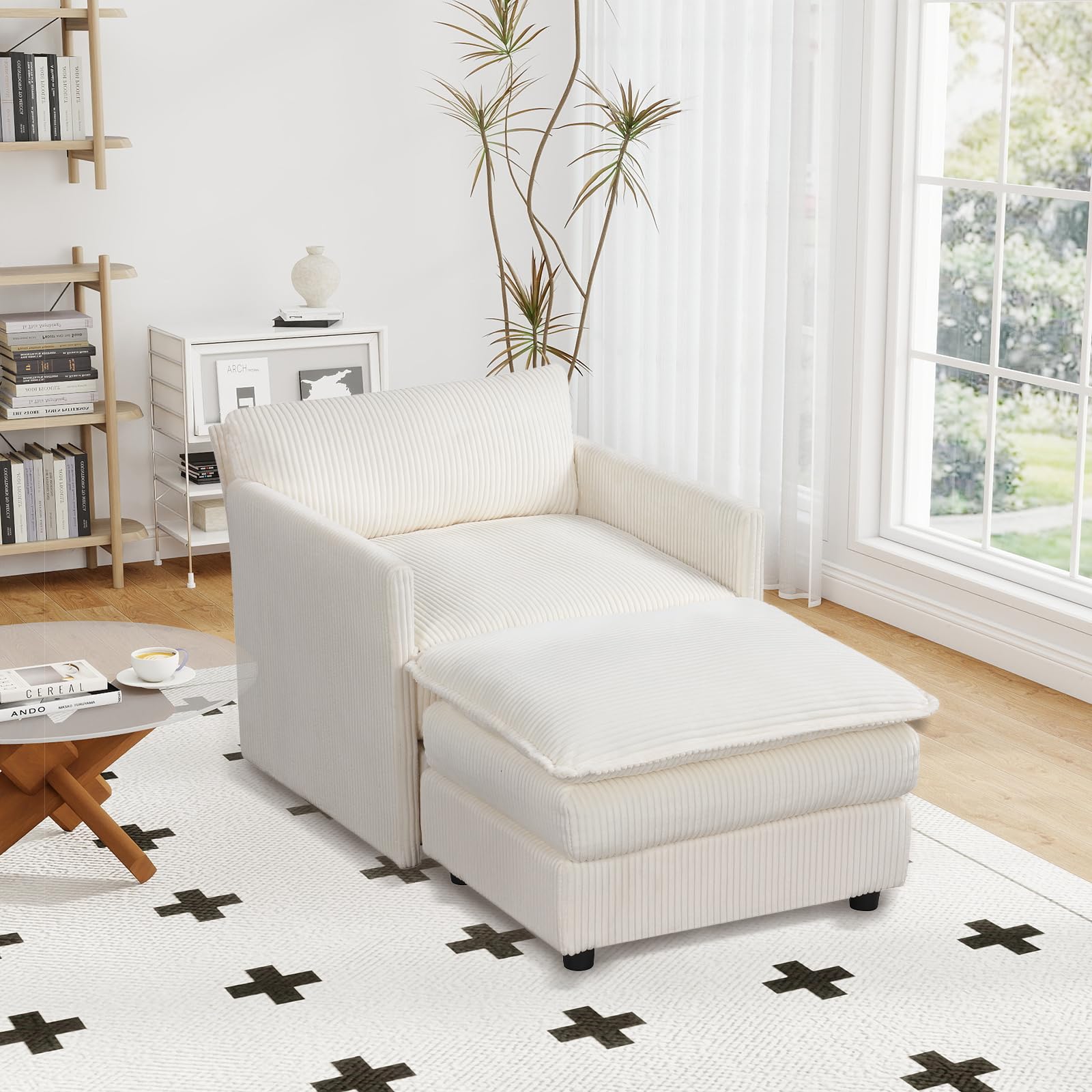 KOMFOTT Oversized Accent Chair with Ottoman