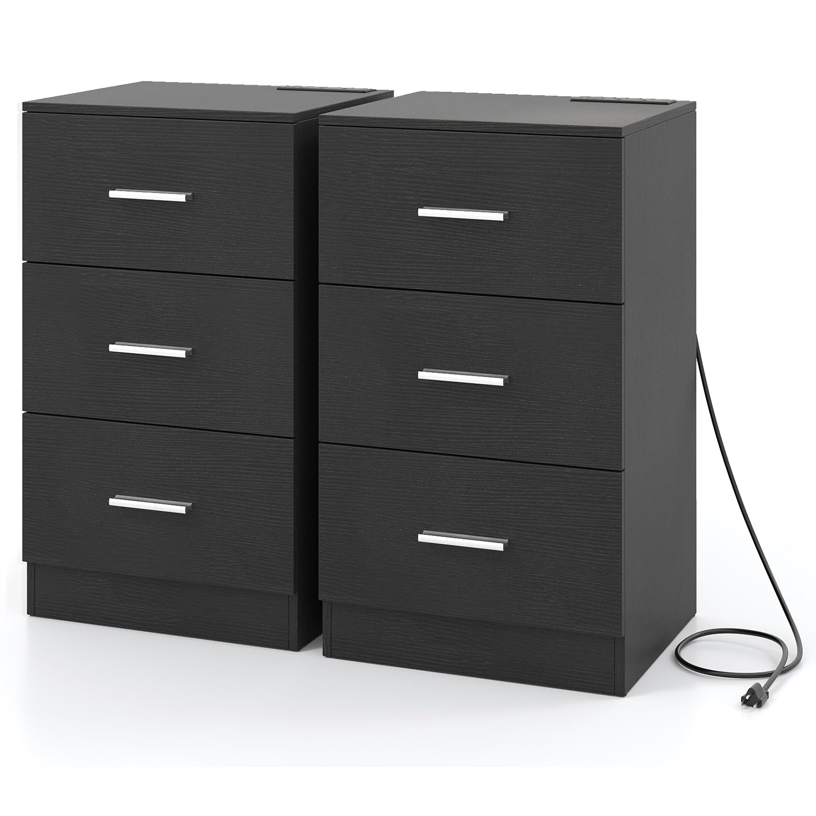 KOMFOTT 3-Drawer Nightstand Modern Drawer Organizer