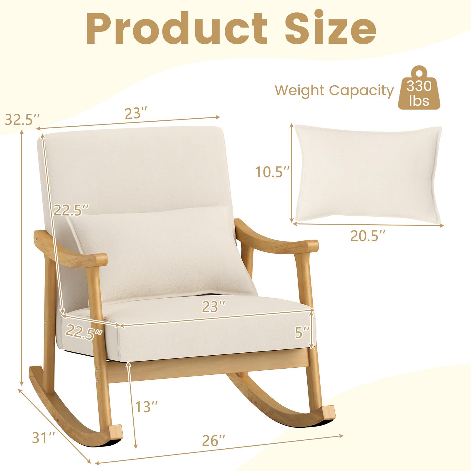 KOMFOTT Modern Rocking Chair