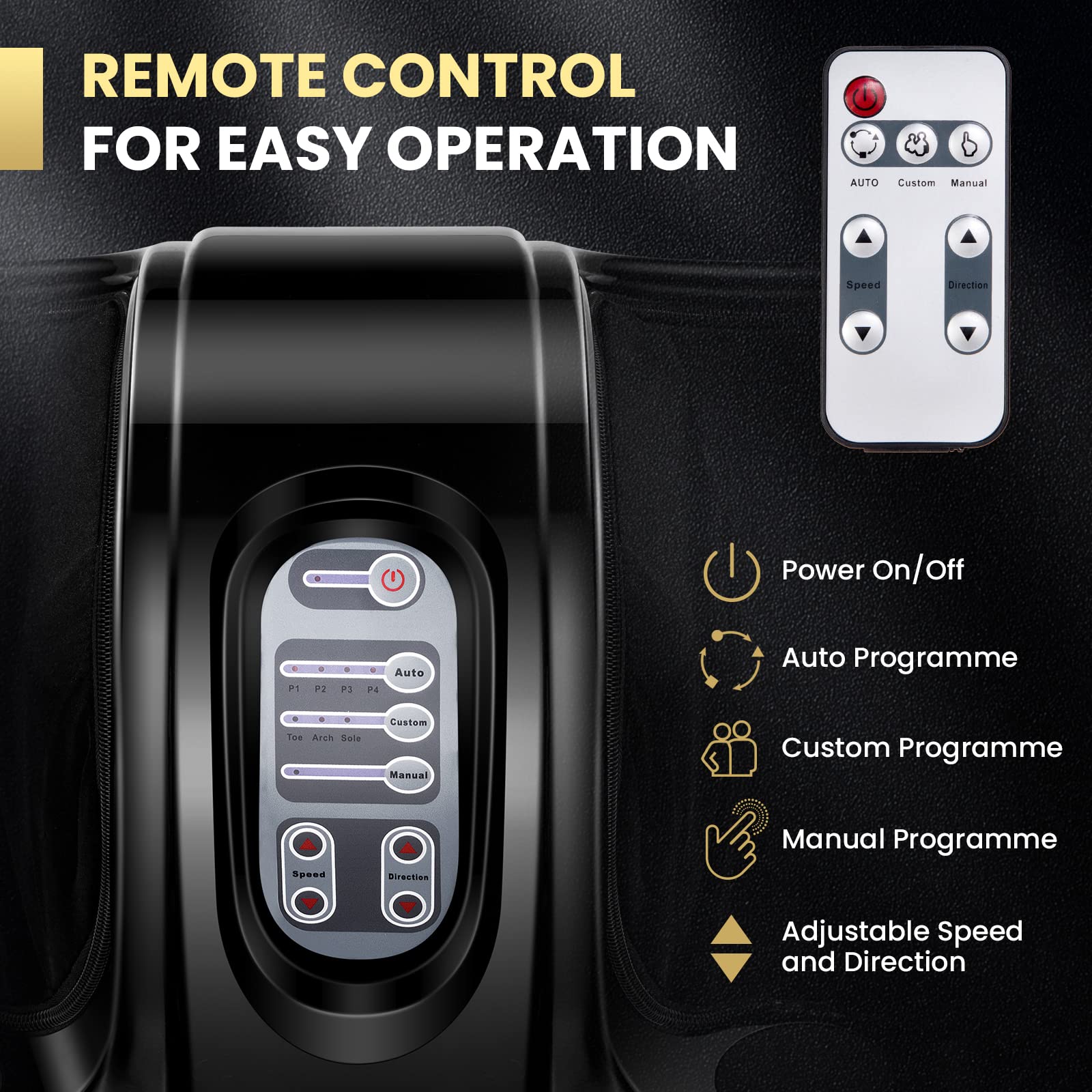 Electric Shiatsu Foot Massager w/ Remote - Komfott