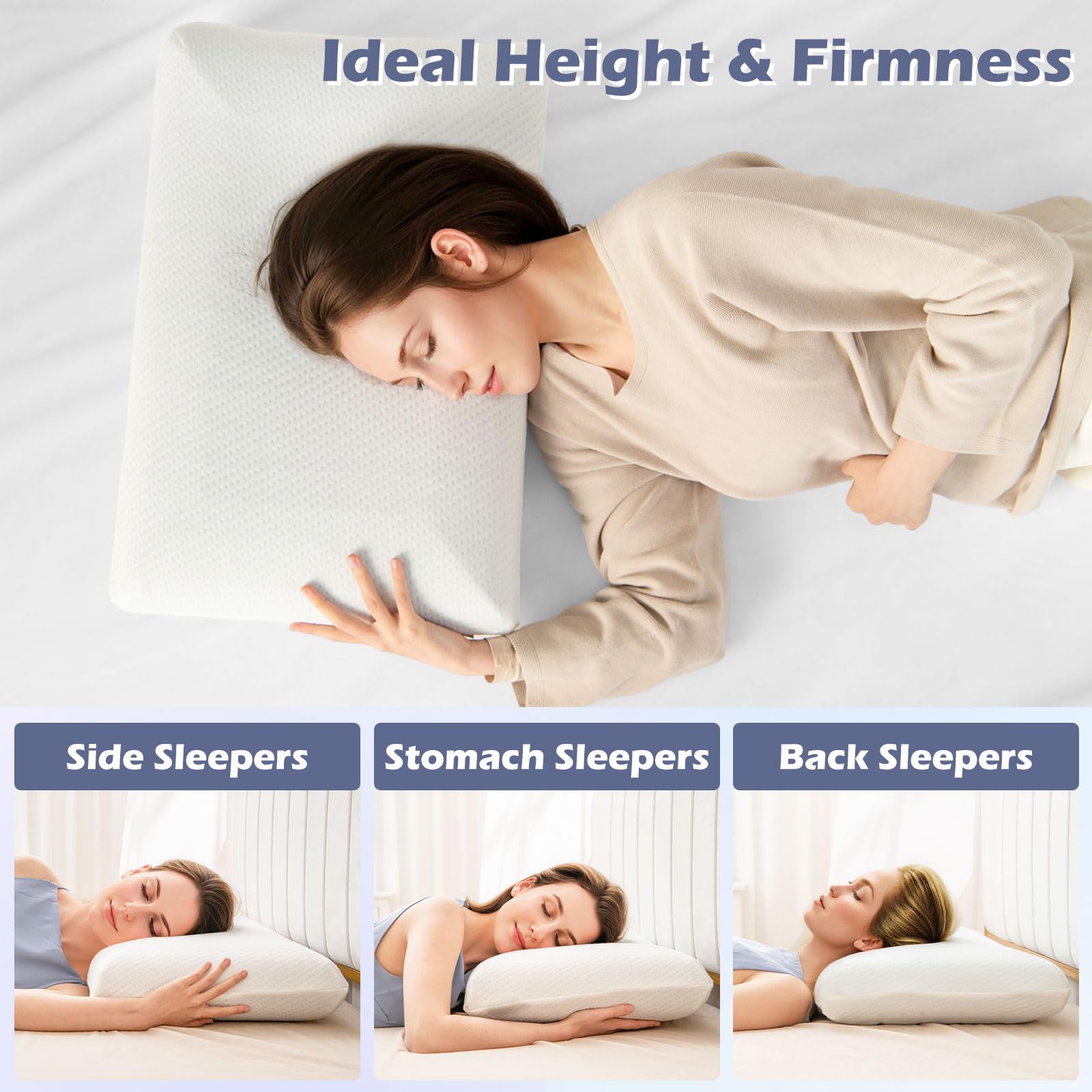 KOMFOTT Charcoal Memory Foam Pillows Set of 2（Charcoal Memory Foam）