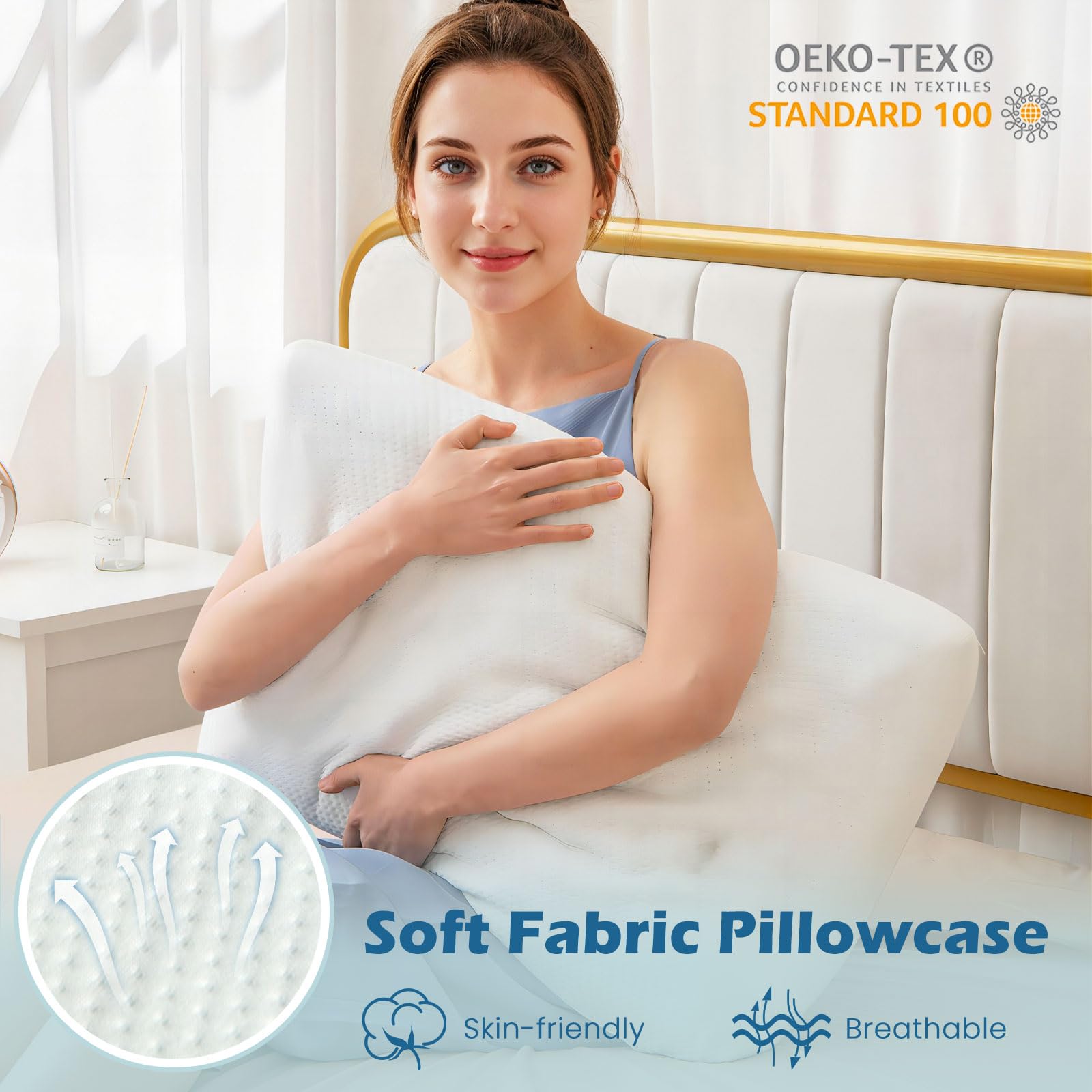 KOMFOTT Gel Memory Foam Pillows Set of 2（Gel Memory Foam）