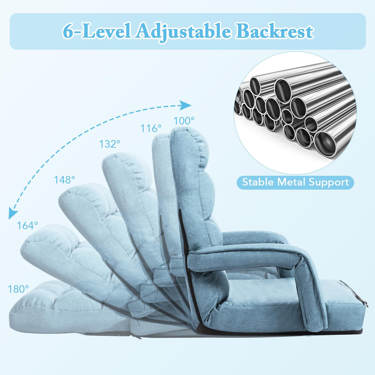 KOMFOTT Foldable Floor Lazy Sofa Chair