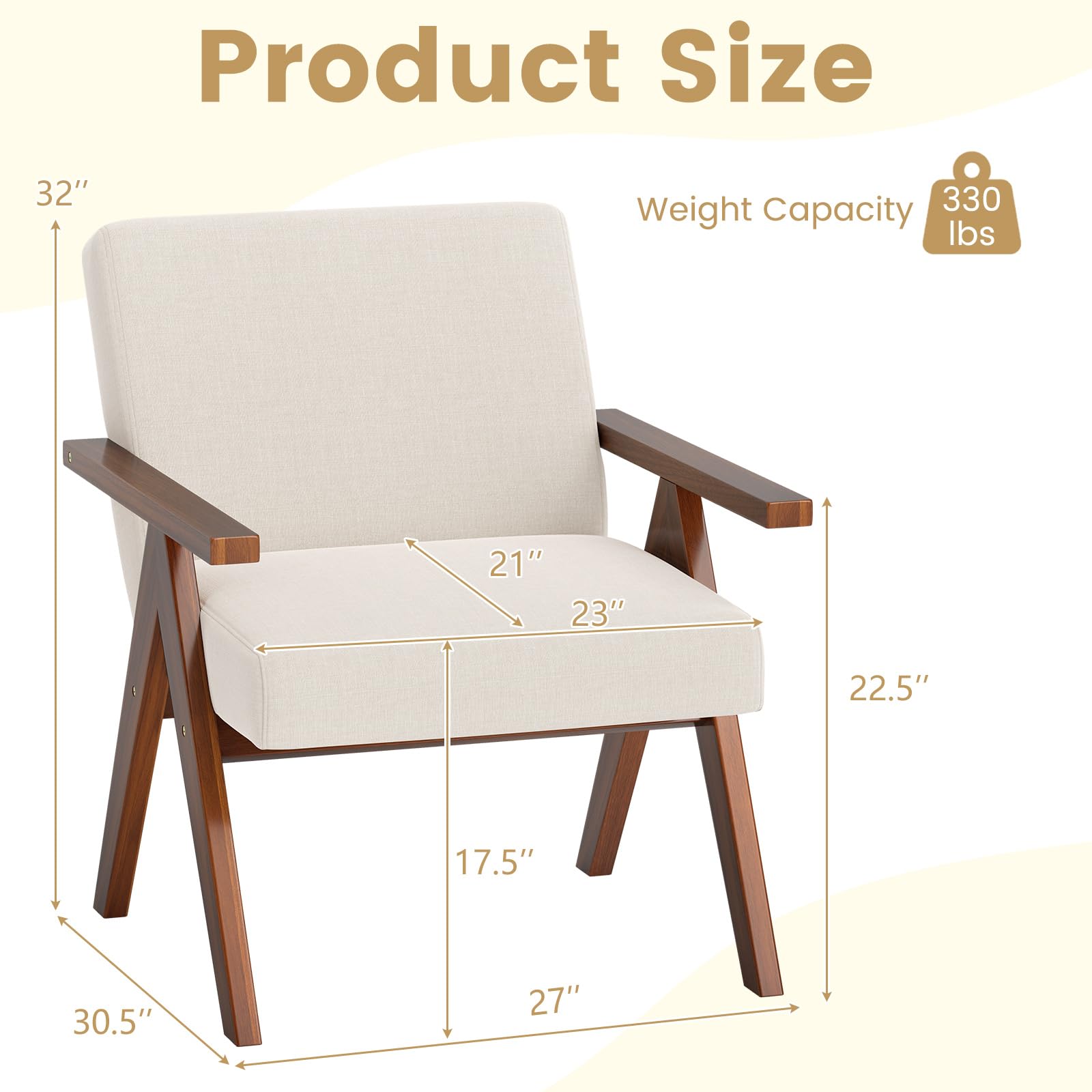 KOMFOTT Upholstered Accent Chair Set of 1/2