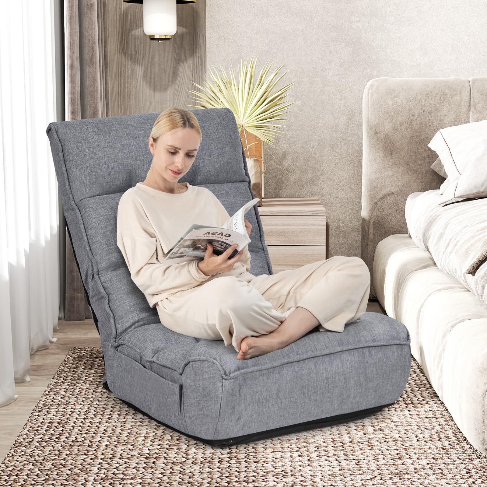 Gaming Sofa Costway Folding Lazy Sofa Chair Mesh Gaming Chair