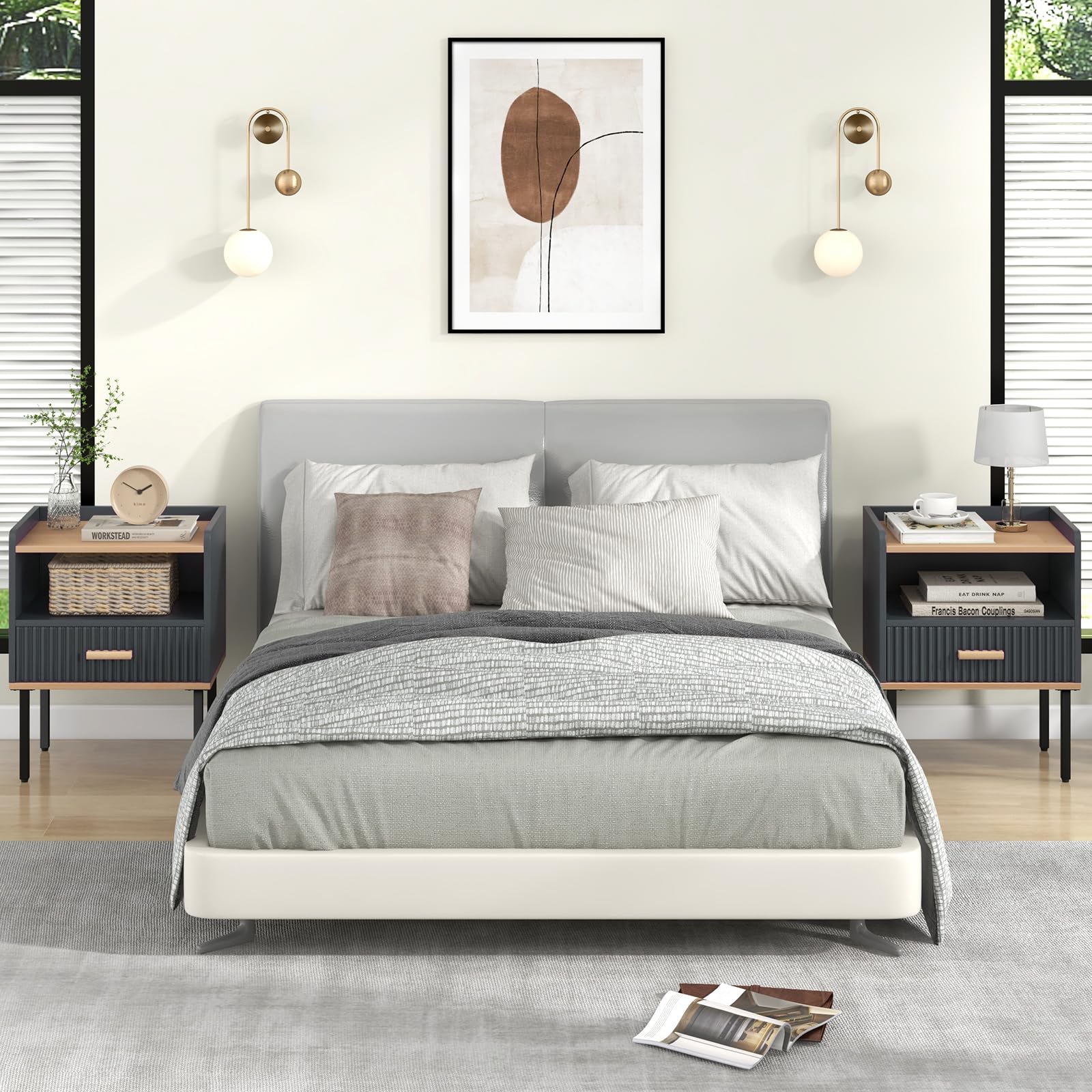 KOMFOTT Modern Nightstand with Drawer