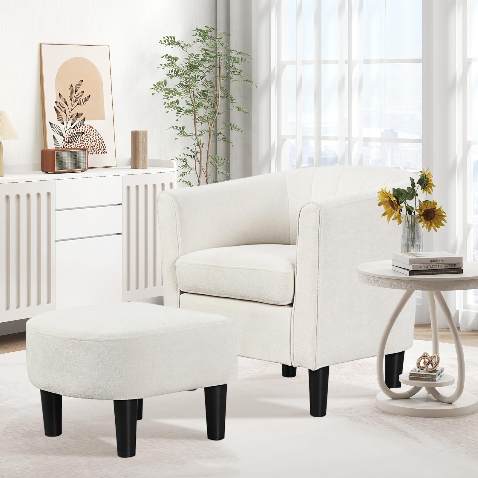 KOMFOTT Accent Chair with Ottoman