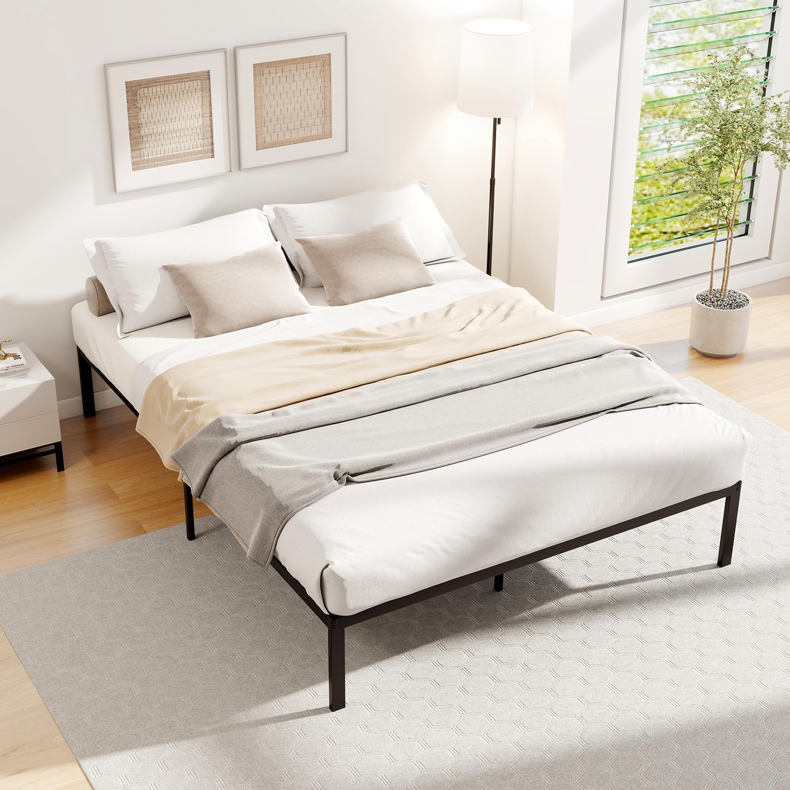 KOMFOTT Full Size Metal Bed Frame