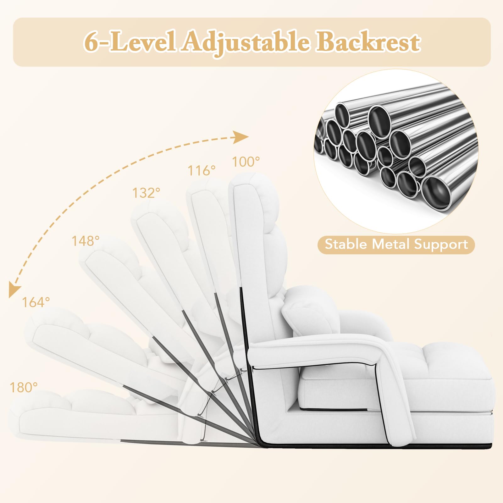KOMFOTT Foldable Floor Lazy Sofa Chair