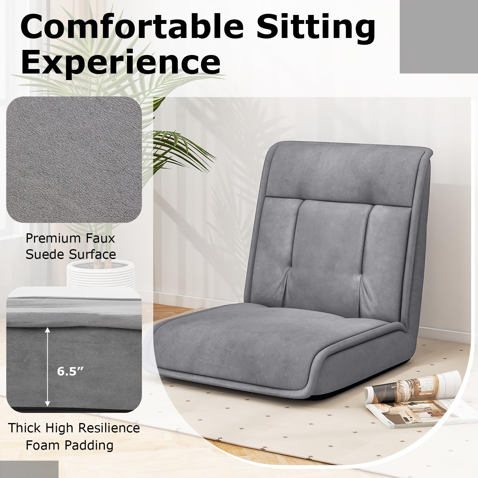 KOMFOTT Floor Chair with Back Support