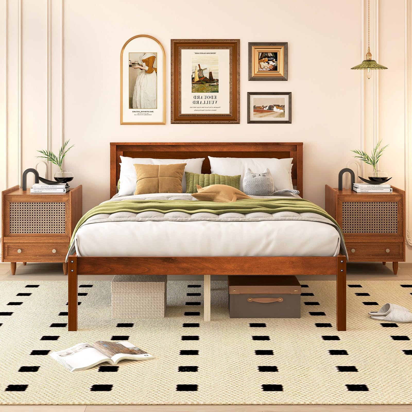 AufuN Bedframe met fluwelen hoofdbord, 90 x 200 cm, gevoerd bedframe AufuN Bedframe met fluwelen hoofdbord, 90 x 200 cm, gevoerd bedframe