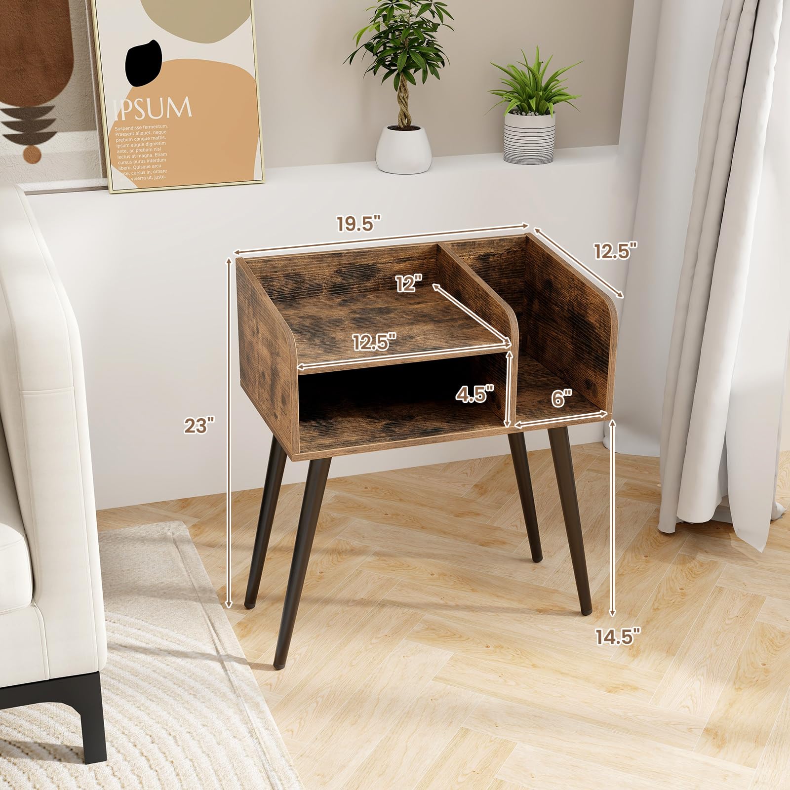 KOMFOTT Nightstand with Open Shelves（1/2）