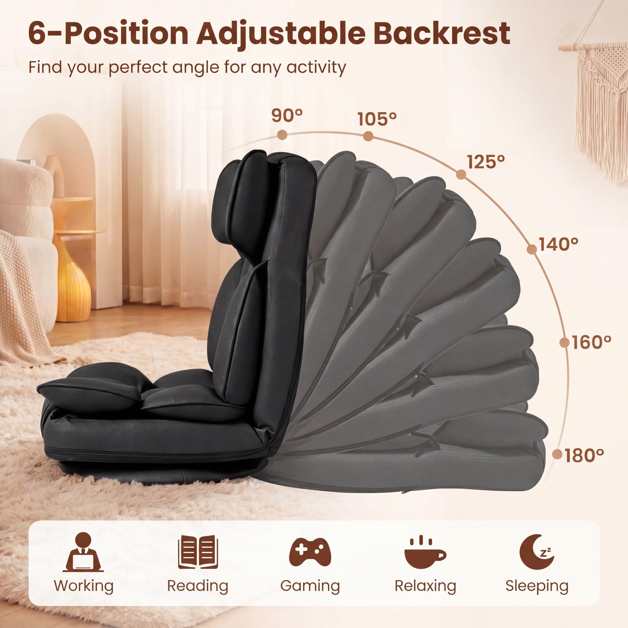 KOMFOTT 360° Swivel Floor Gaming Chair Lazy Lounger Sofa