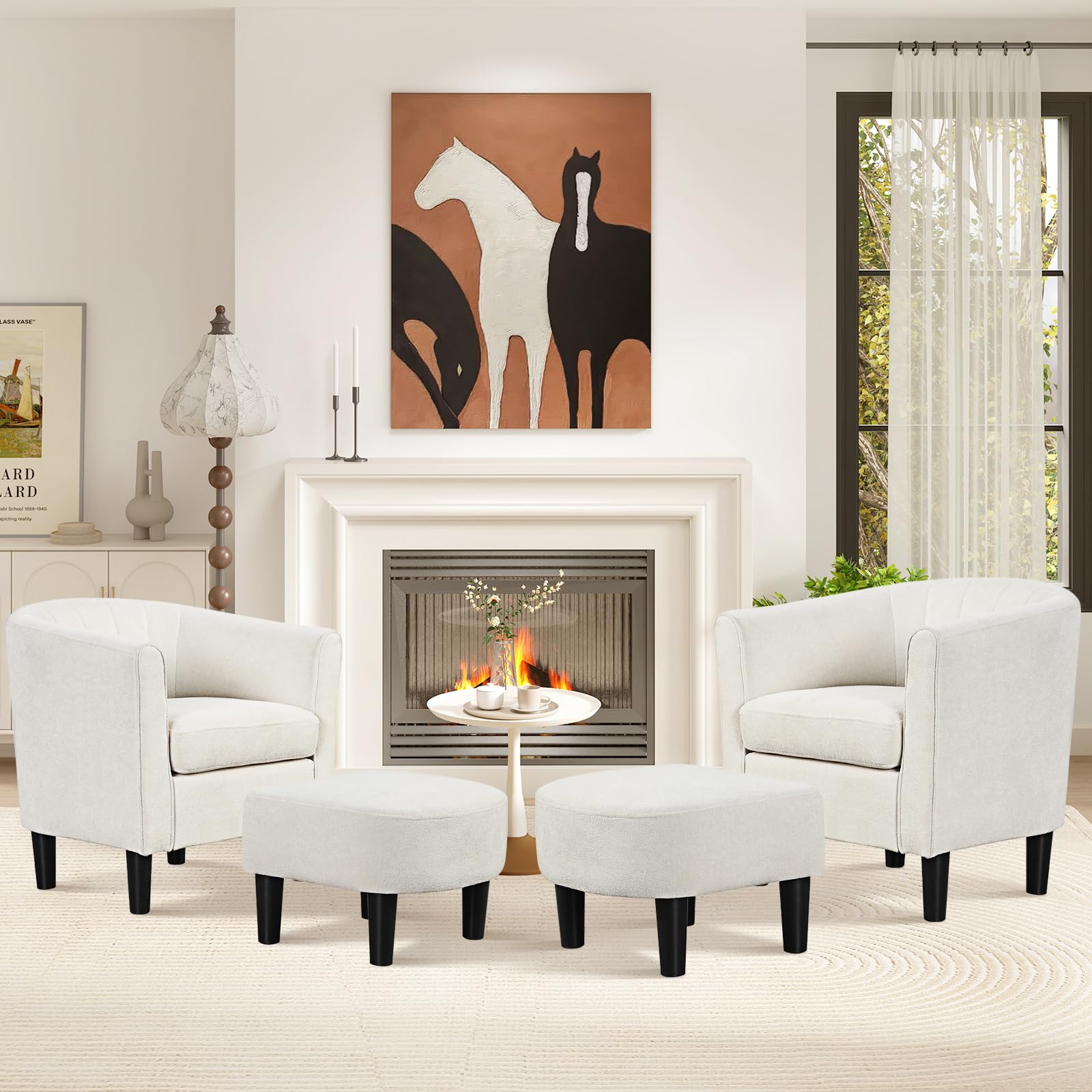 KOMFOTT Accent Chair with Ottoman