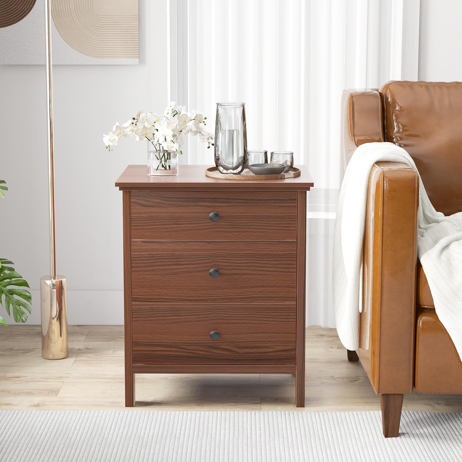 KOMFOTT 3 Drawers Nightstand Set of 1/2
