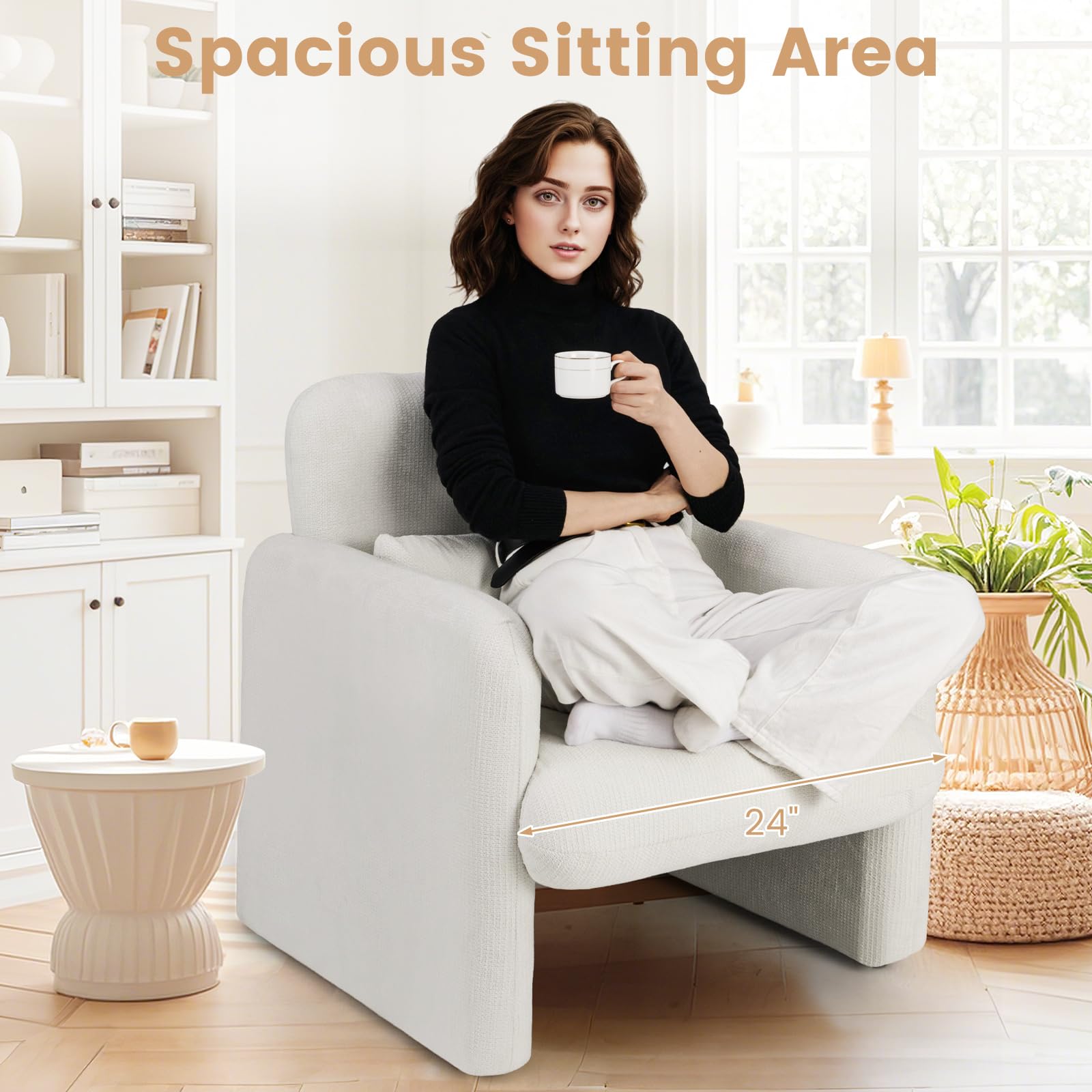 KOMFOTT Chenille Accent Chair