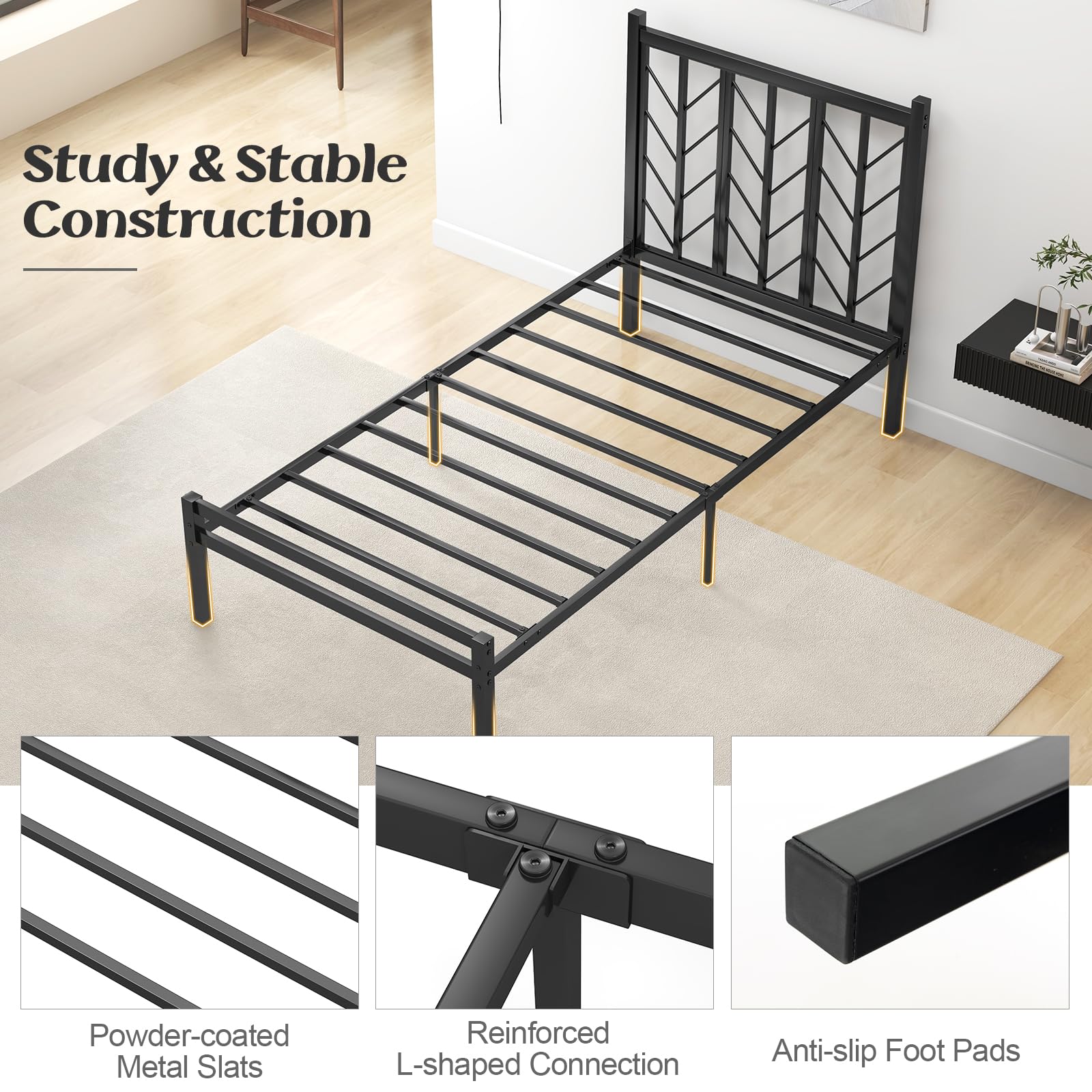 KOMFOTT Metal Platform Bed Frame