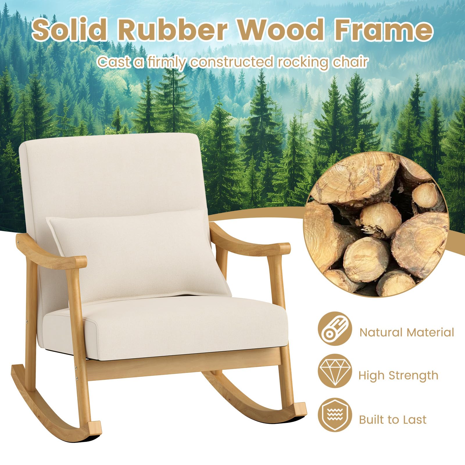 KOMFOTT Modern Rocking Chair