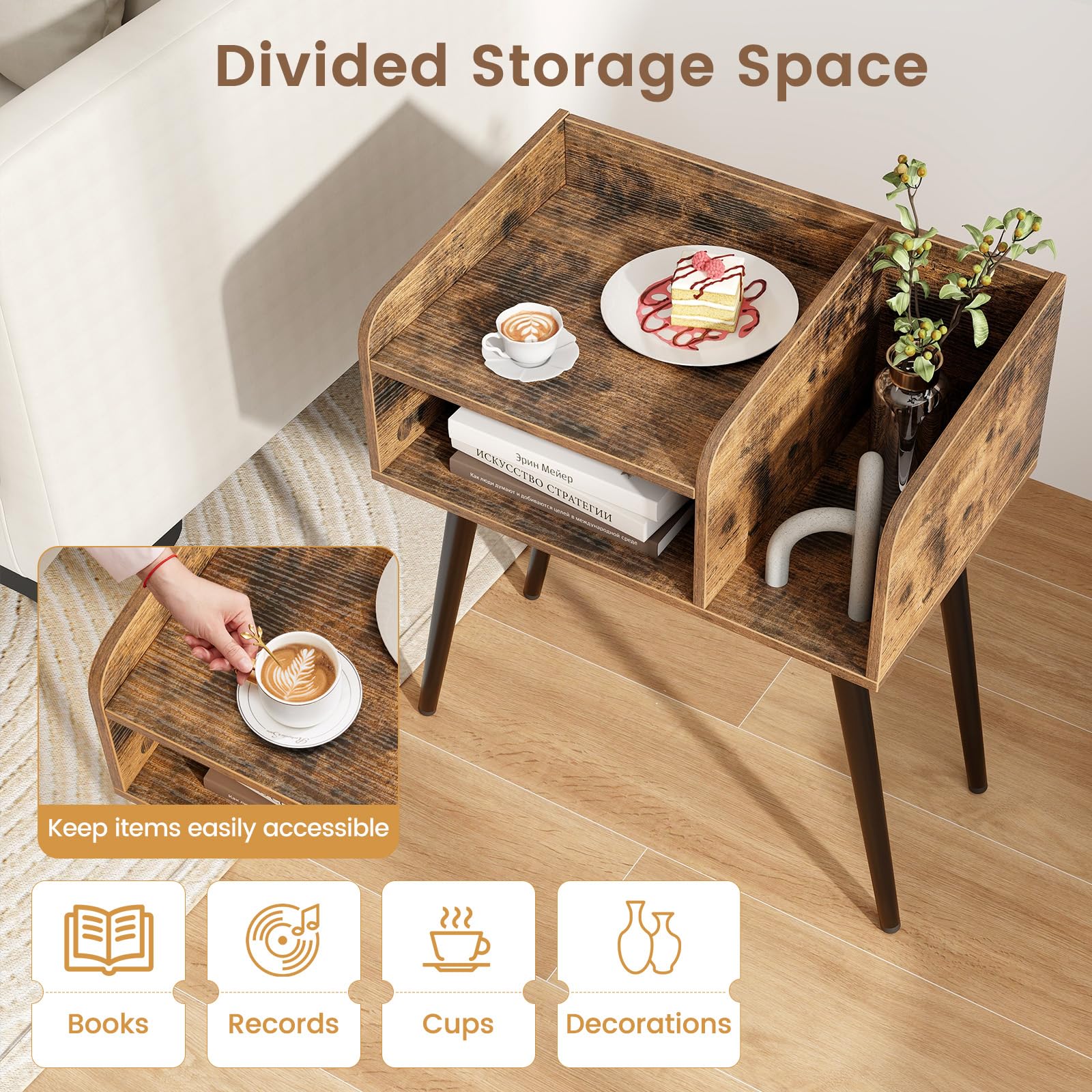 KOMFOTT Nightstand with Open Shelves（1/2）