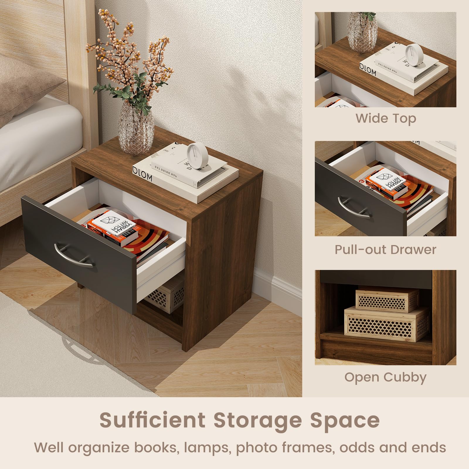 KOMFOTT Nightstand with Drawer（1/2）