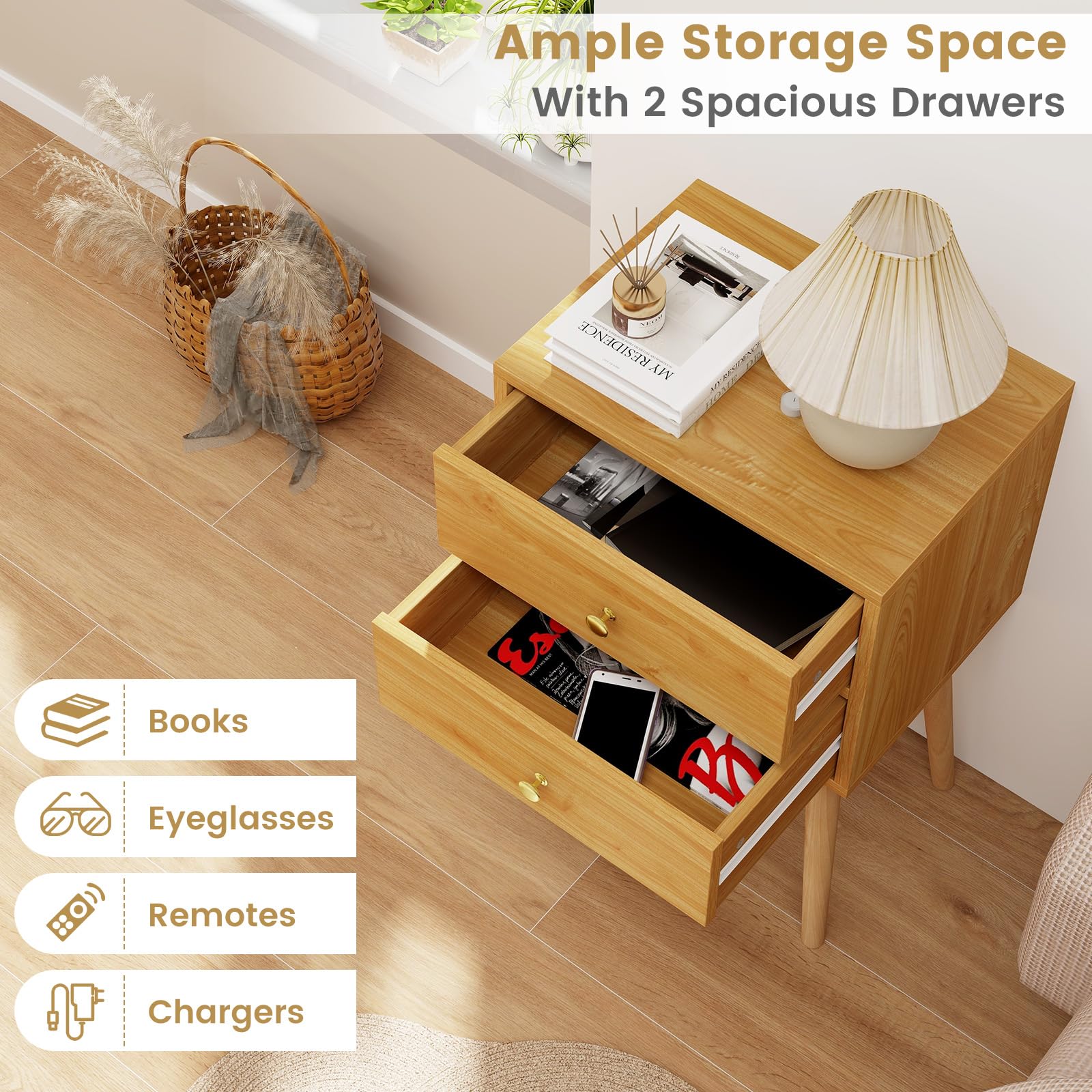 KOMFOTT Nightstand with 2 Drawers（1/2）