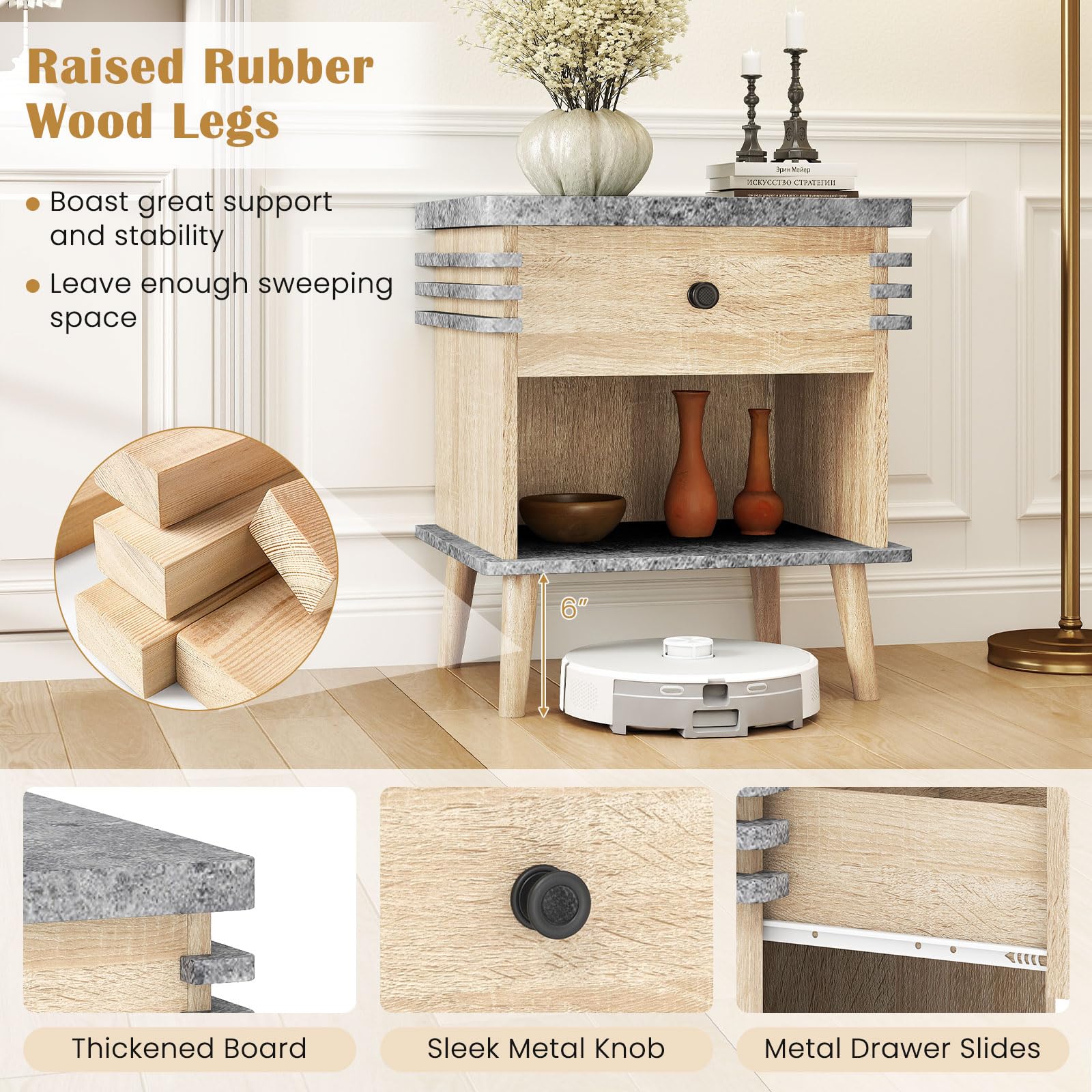 KOMFOTT Nightstand with Drawer