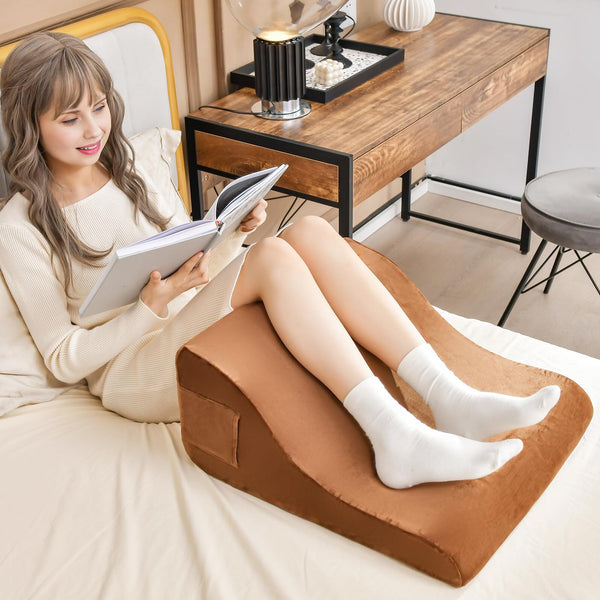 Soft Wedge Pillow for Neck Back Leg Support