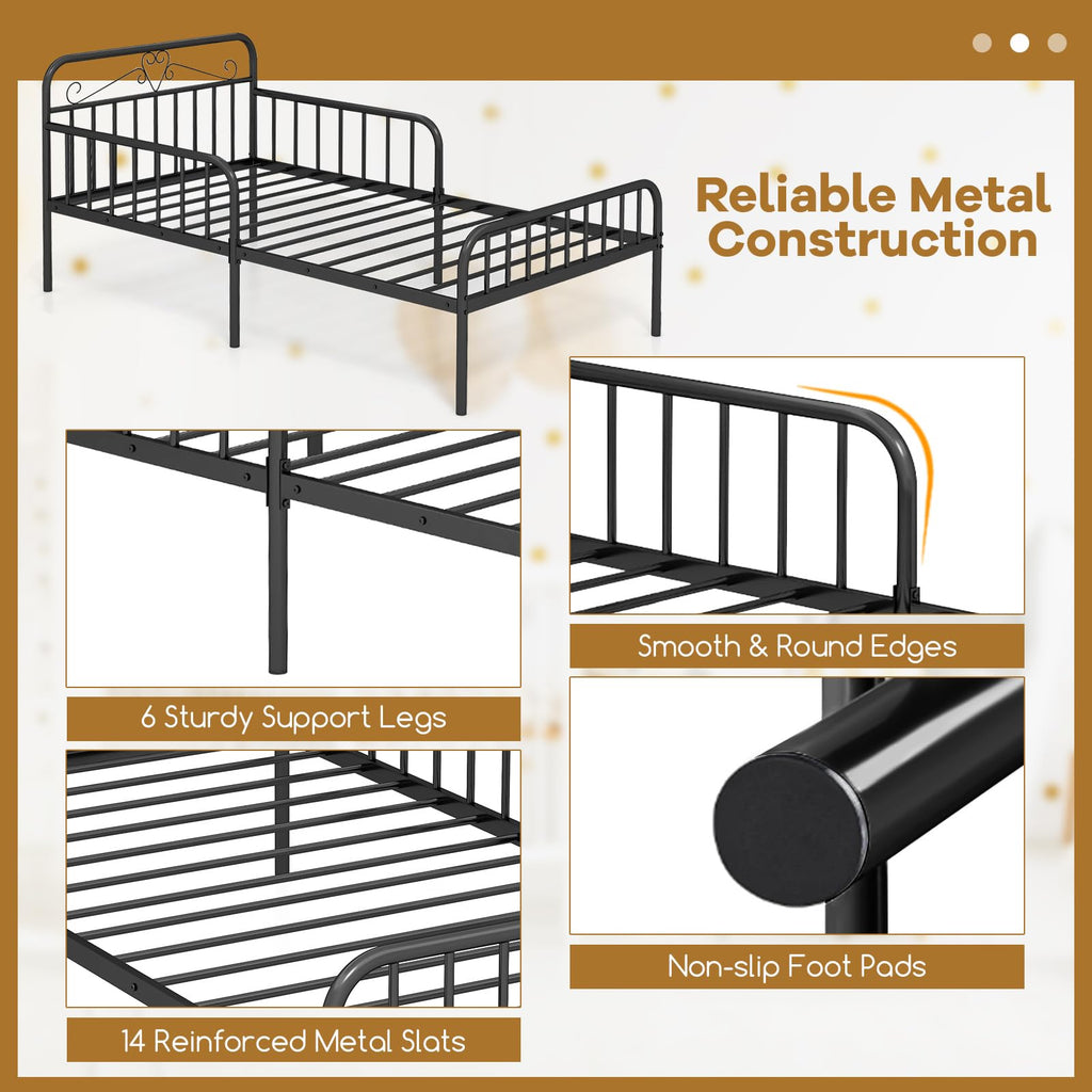 Bed Frame With Rails KOMFOTT Twin Bed Frame with Rails