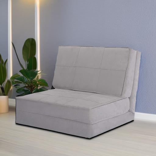 KOMFOTT 5-Position Adjustable Convertible Flip Chair, Sleeper Dorm Game Bed Couch Lounger Sofa Chair Mattress