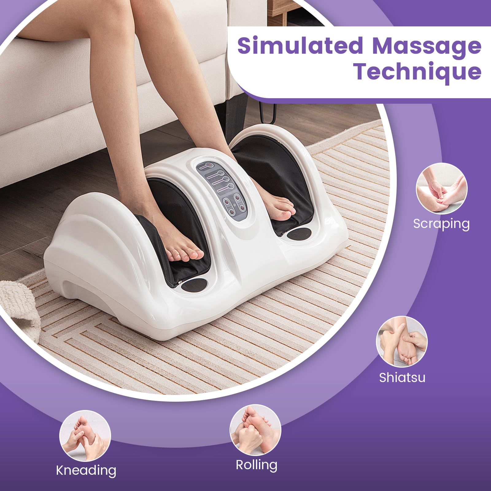 Electric Shiatsu Foot Massager w/ Remote - Komfott