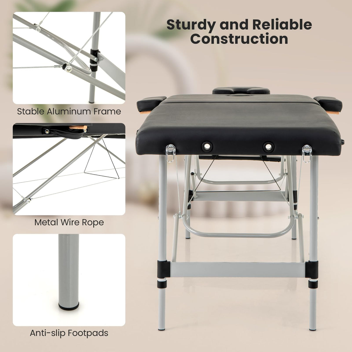 FDW Massage Table Stationary Massage Bed Spa Bed 75'' Long 29.5 Wide Heavy Duty Stationary Massage Table Bed with Memory Foam Layer Salon Bed FDW Massage Table Stationary Massage Bed Spa Bed 75'' Long 29.5 Wide Heavy Duty Stationary Massage Table Bed with Memory Foam Layer Salon Bed