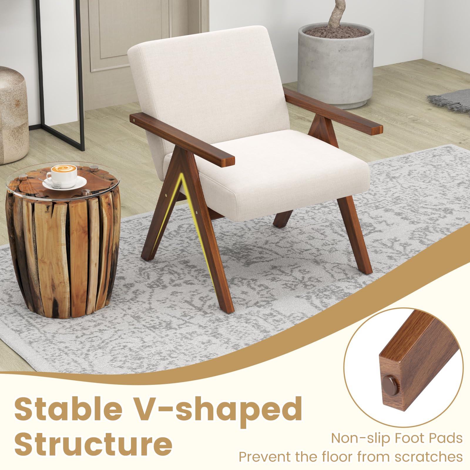 KOMFOTT Upholstered Accent Chair Set of 1/2