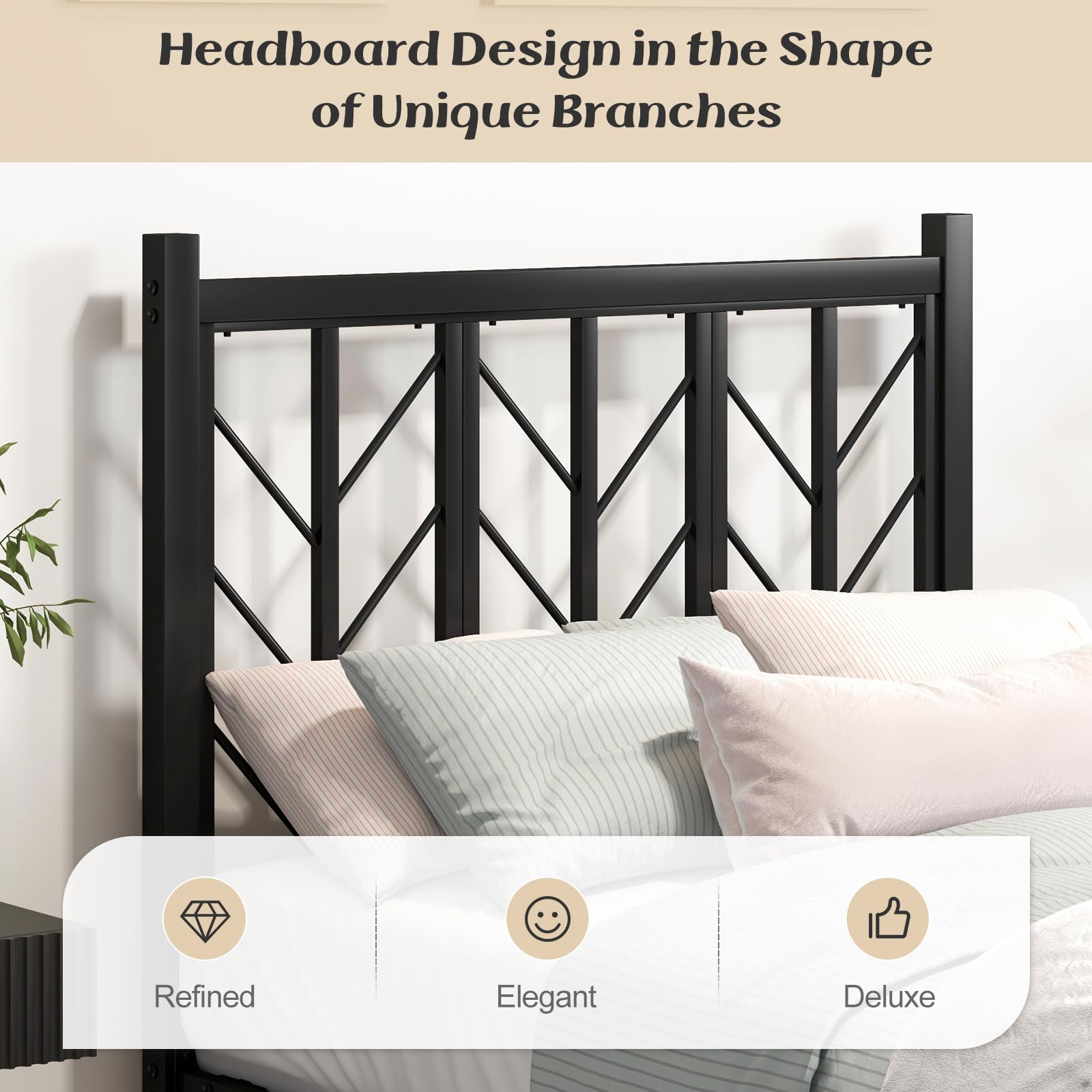 KOMFOTT Metal Platform Bed Frame