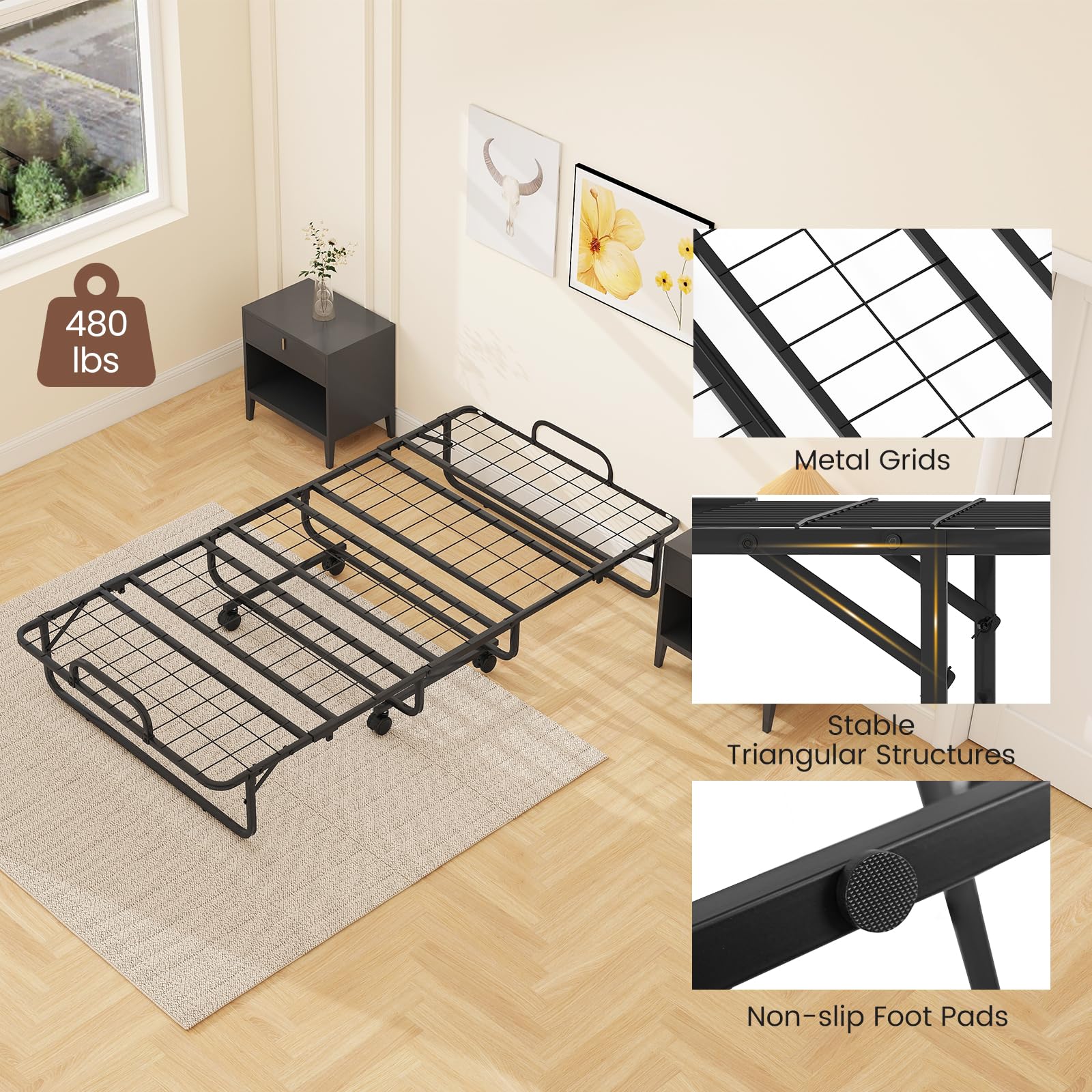 KOMFOTT Folding Bed with 5" Mattress