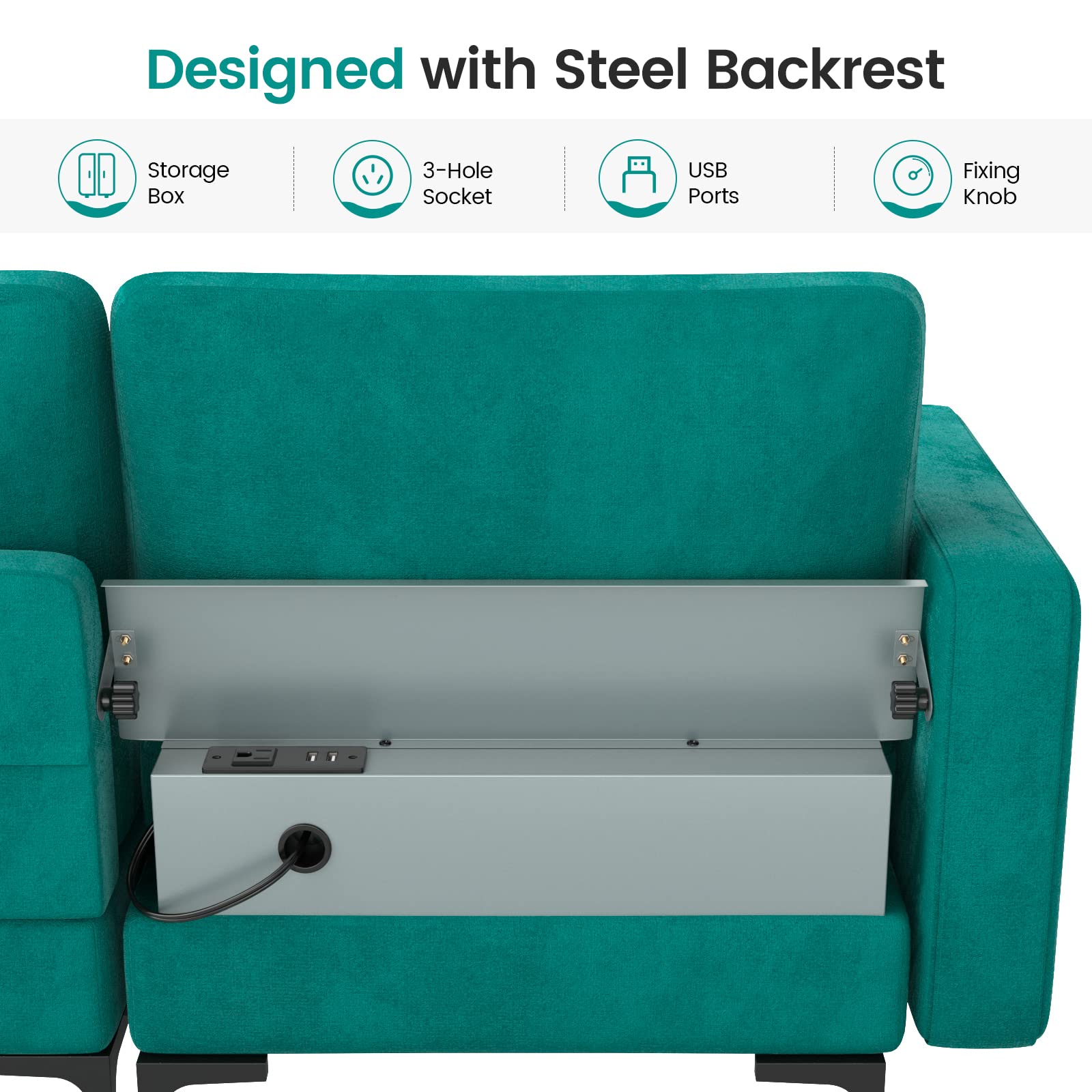 KOMFOTT 3 Seater Sofa Couch Upholstered Modular Sofa