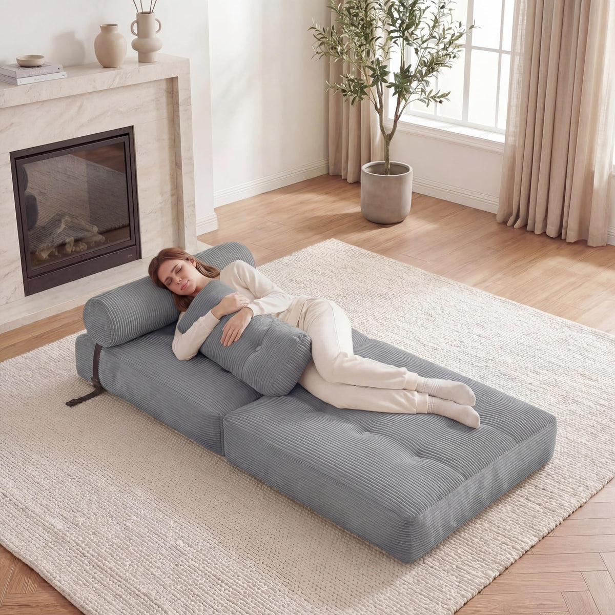 KOMFOTT Convertible Folding Sofa Bed with Pillow