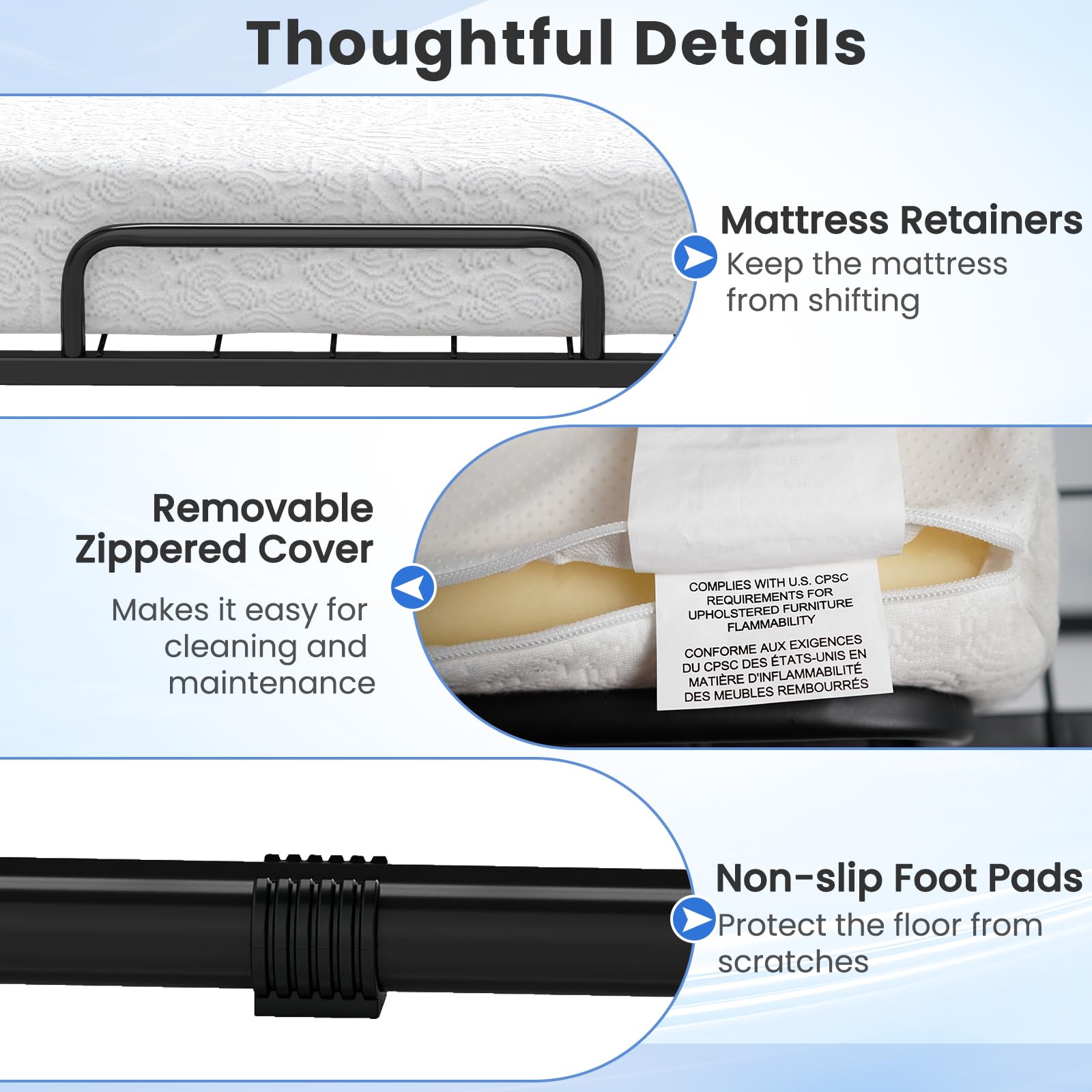 KOMFOTT Folding Bed with Mattress（Twin）