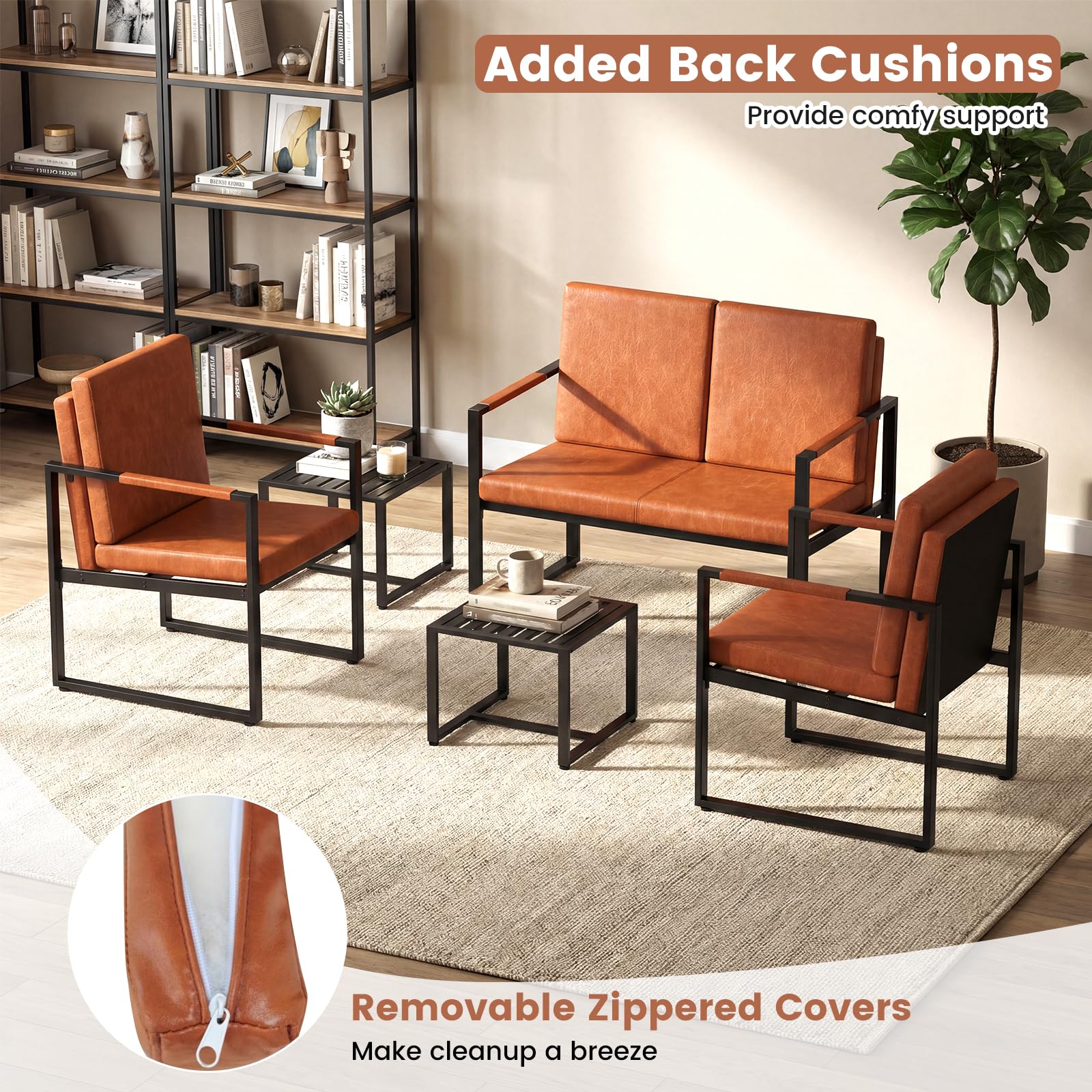 KOMFOTT 5 Pieces Living Room Sofa Set