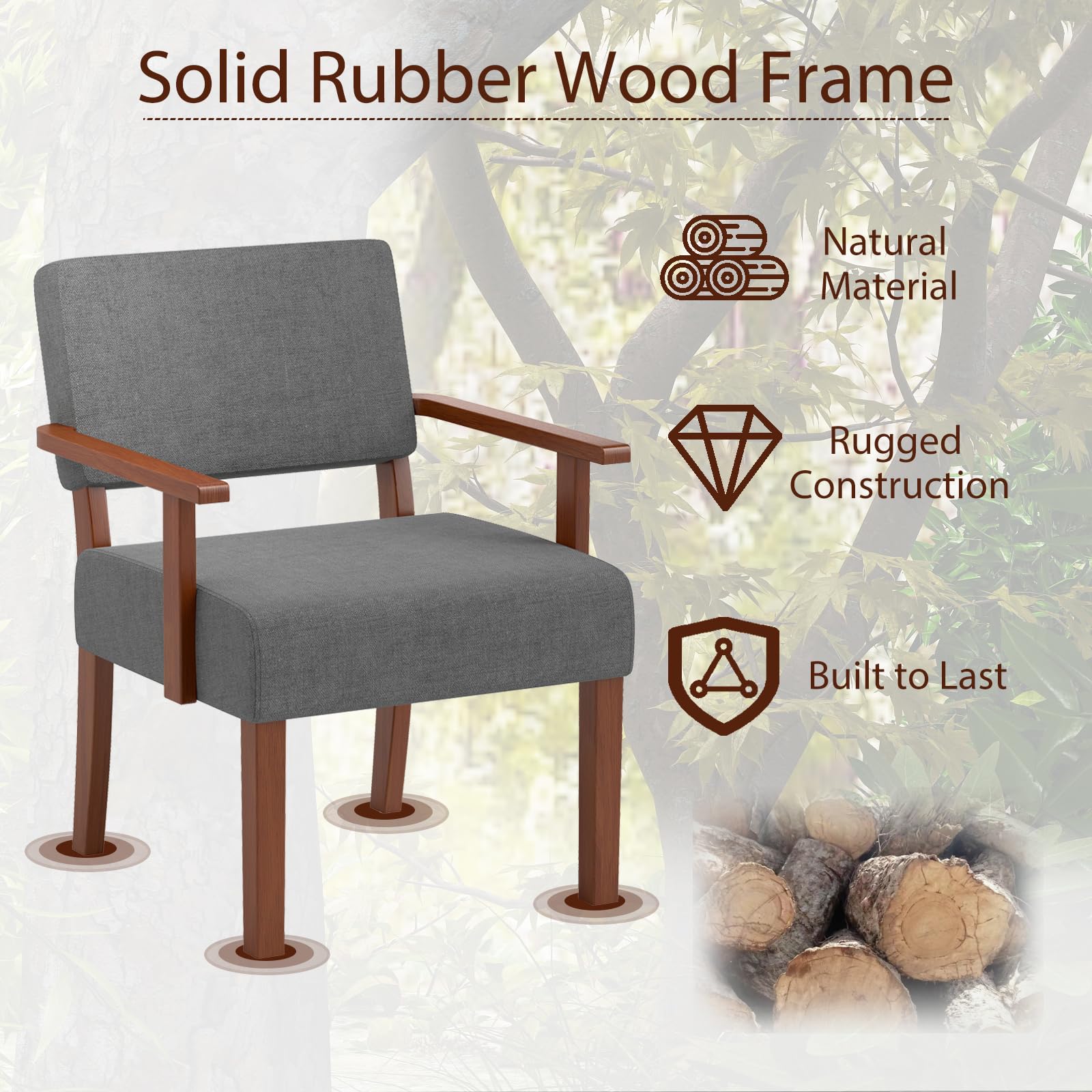 KOMFOTT Upholstered Accent Chairs Set of 1/2