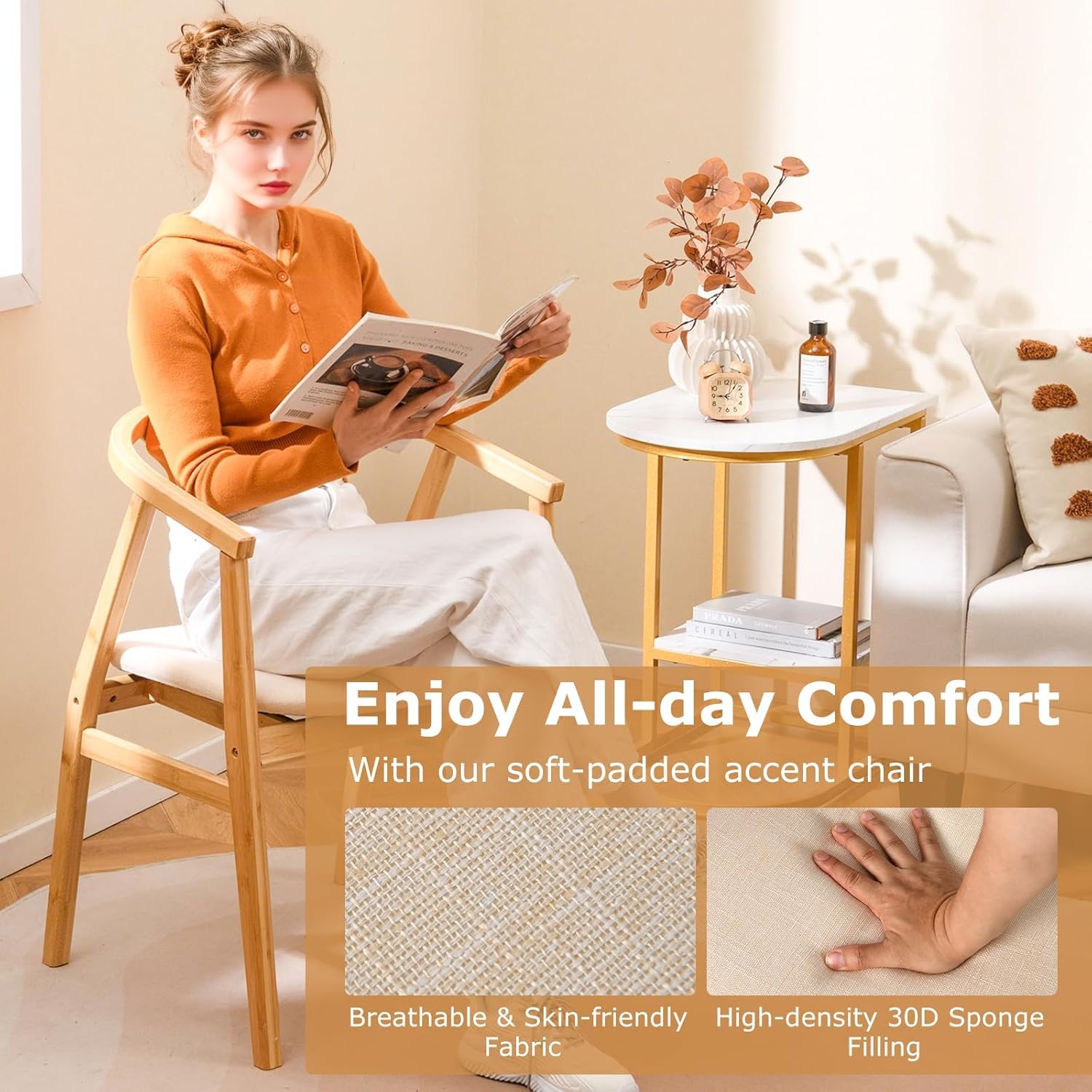 KOMFOTT Bamboo Accent Chair(1/2)