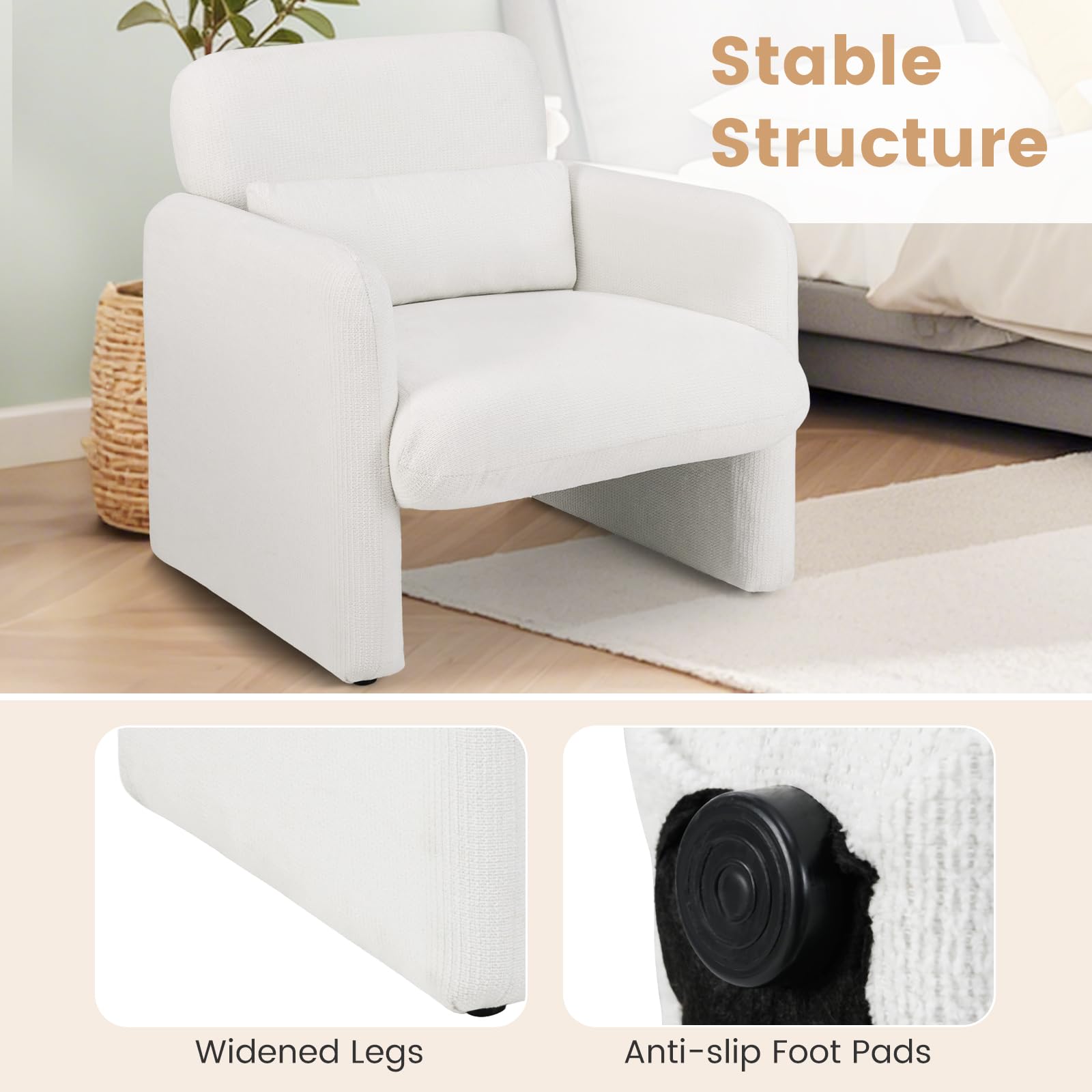 KOMFOTT Chenille Accent Chair