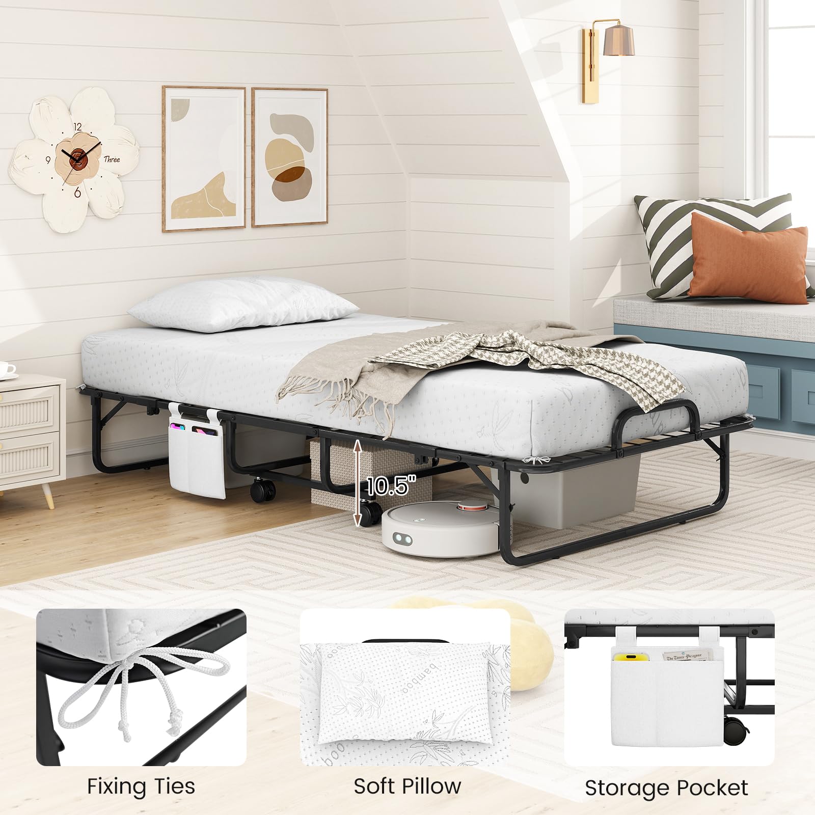 KOMFOTT Folding Bed with 5" Mattress
