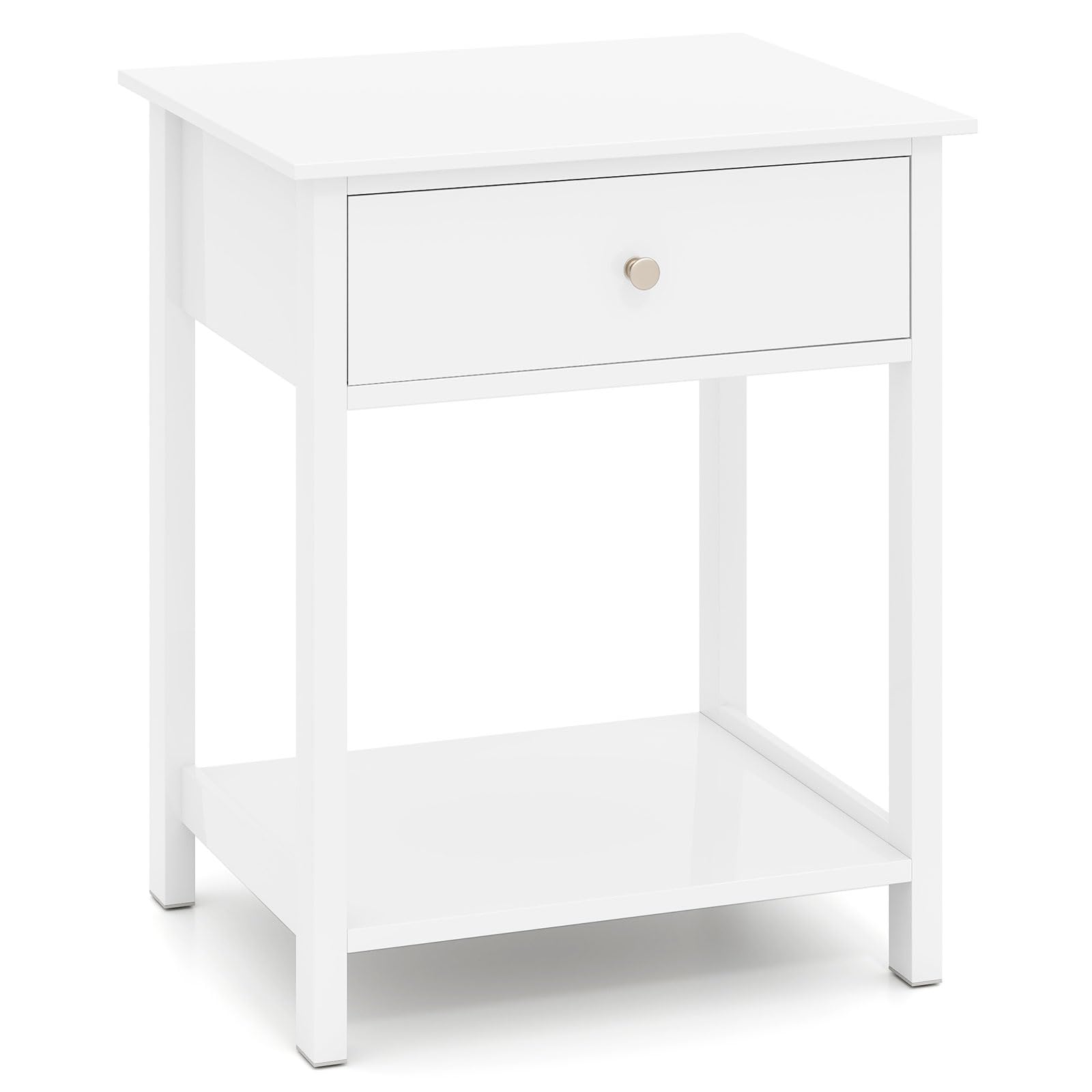 KOMFOTT Wood Nightstand with Drawer