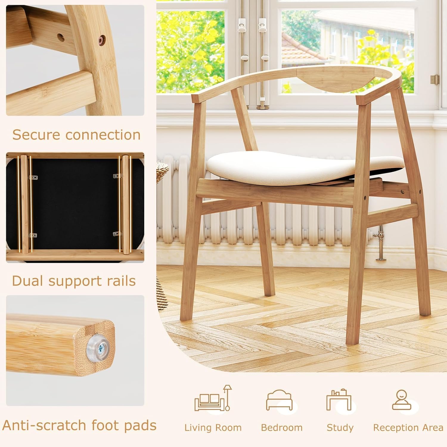 KOMFOTT Bamboo Accent Chair(1/2)