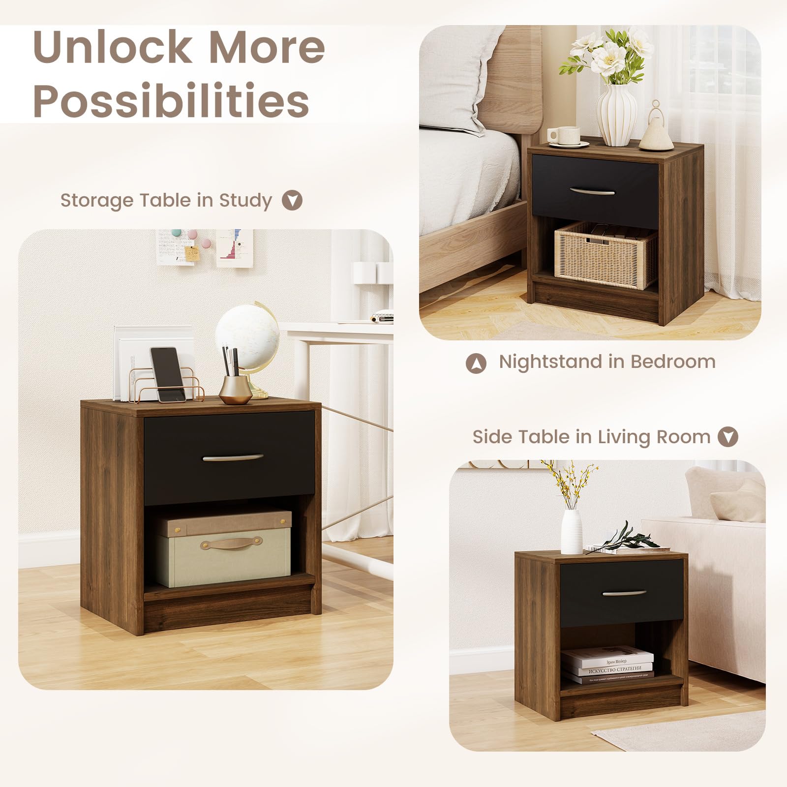 KOMFOTT Nightstand with Drawer（1/2）